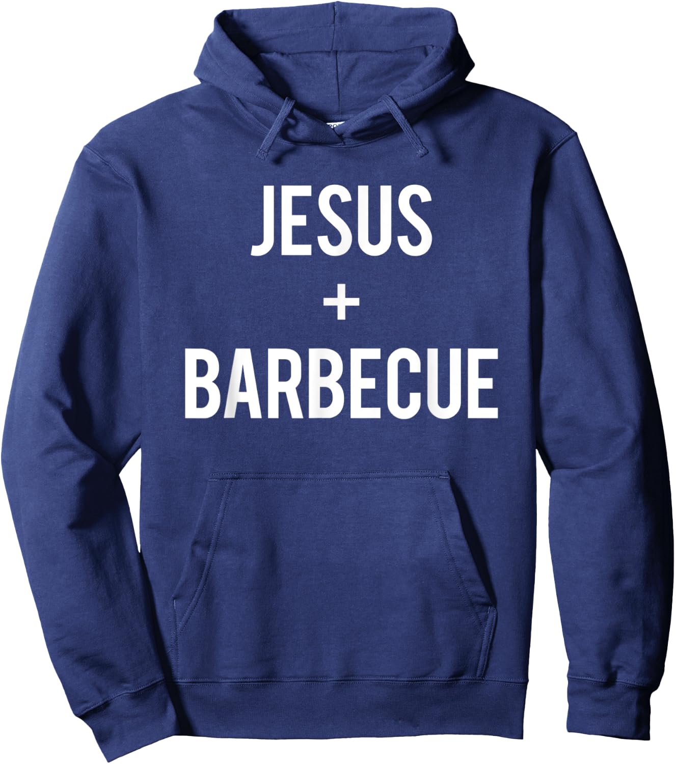 Love Jesus And BBQ Food Faith Quote Funny Christian Gift Hoodie - Hoodie | Navy