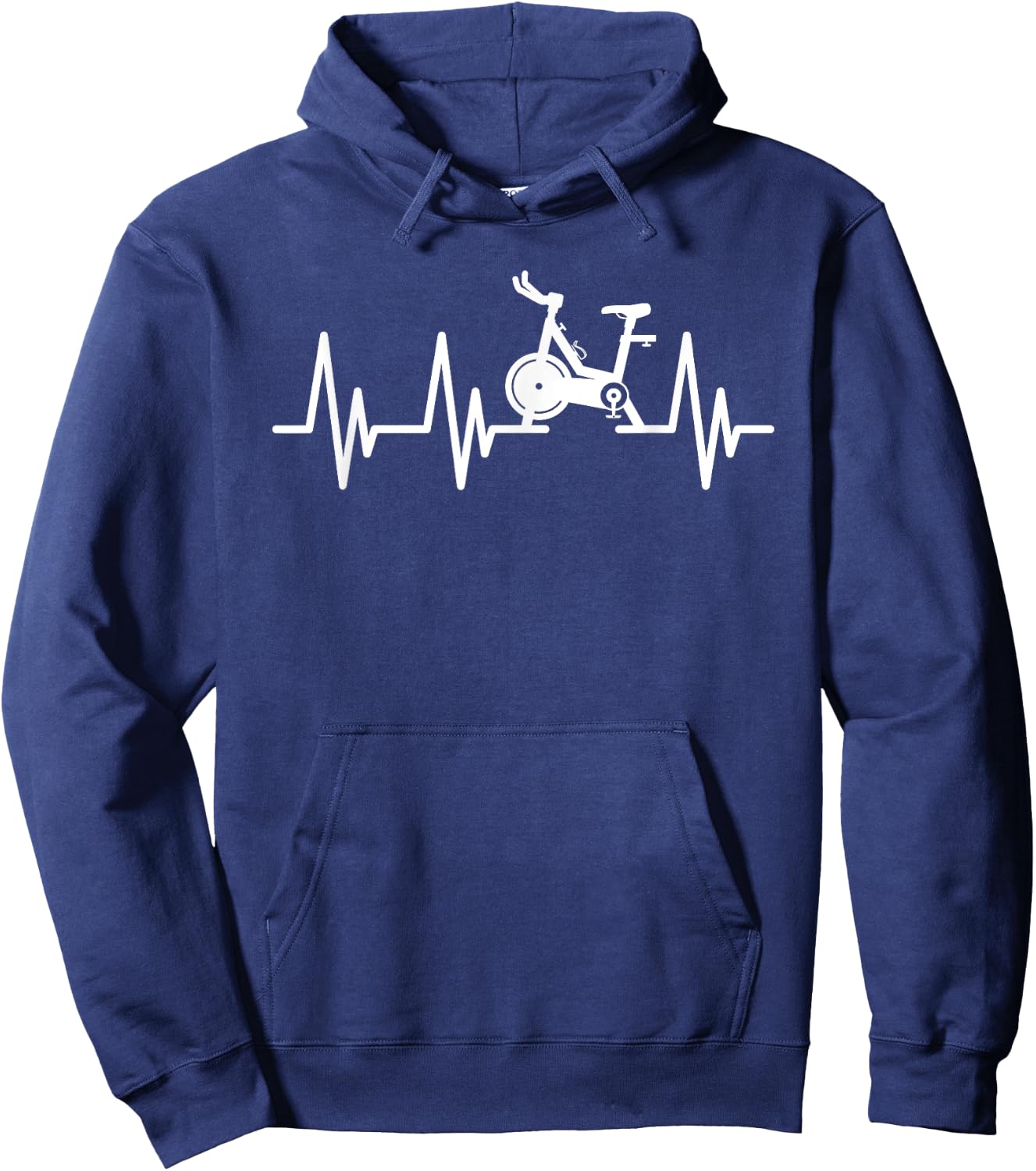 Love Spin Heartbeat Funny Gym Workout Fitness Spinning Class Hoodie - Hoodie | Navy