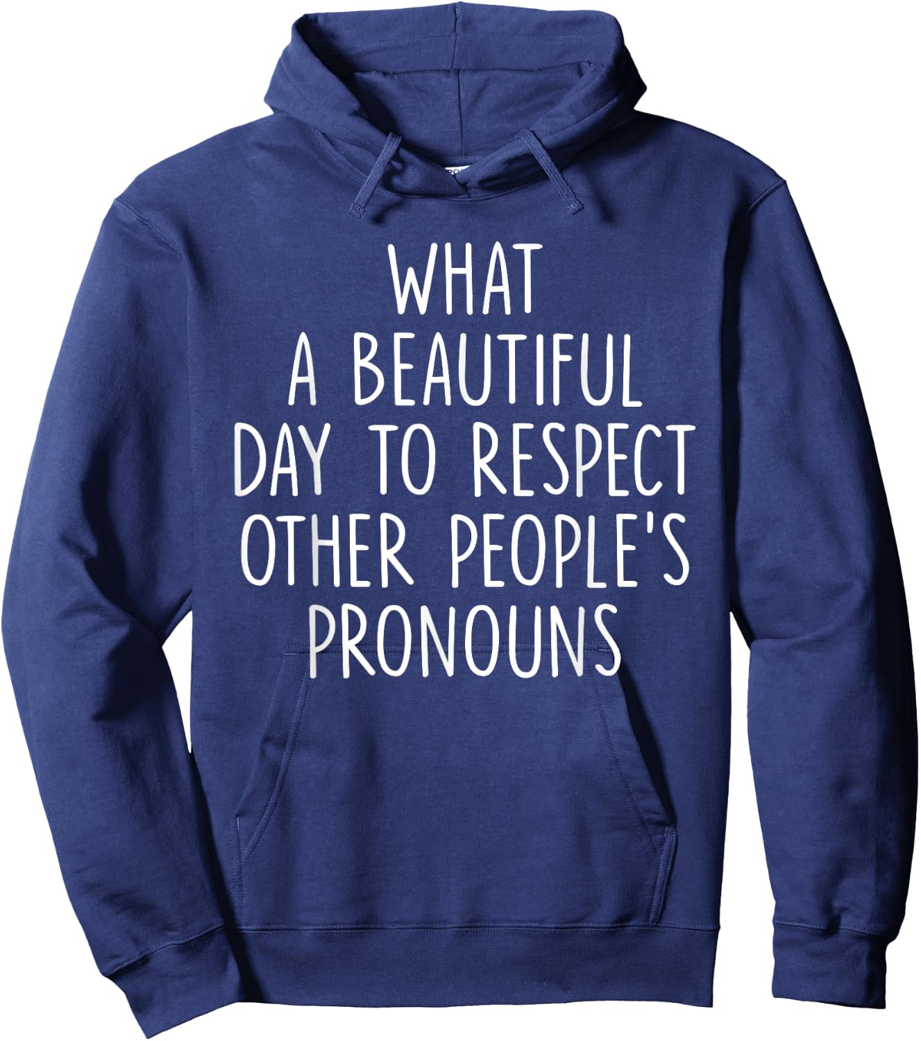 What A Beautiful Day To Respect Other People's Pronouns Hoodie - Hoodie | Navy