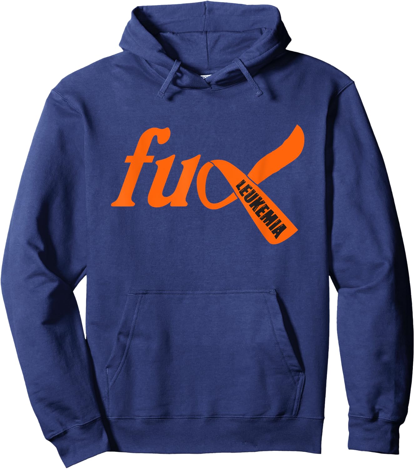 Funny Fuck Leukemia Cancer Awareness Ribbon Gifts Hoodie - Hoodie | Navy
