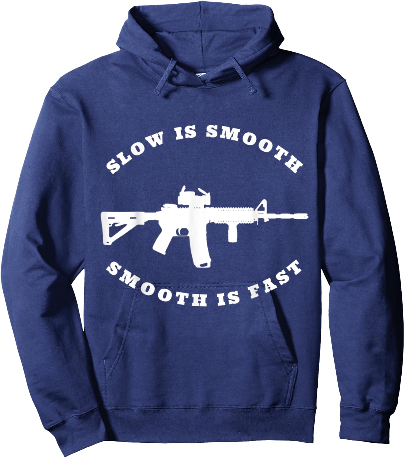 Shooting Shirt Slow is Smooth Smooth is Fast Shooting Shirts Hoodie - Hoodie | Navy