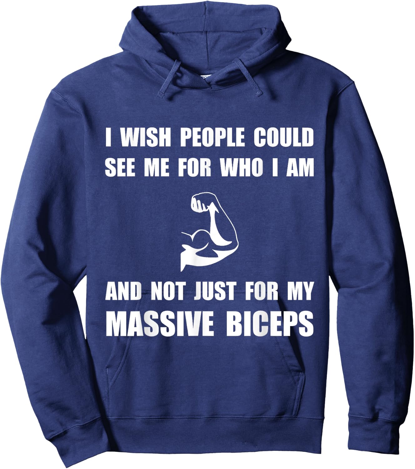 Massive Biceps Funny Hoodie - Hoodie | Navy