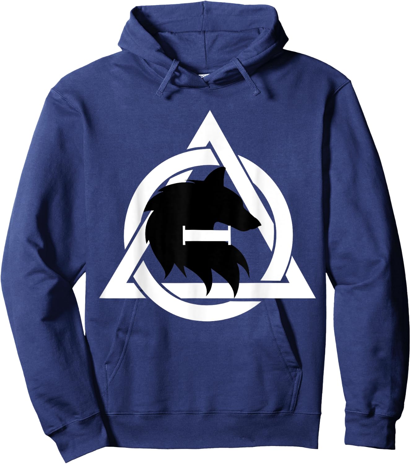 Therian Theta Delta Wolf Dog Hoodie - Hoodie | Navy
