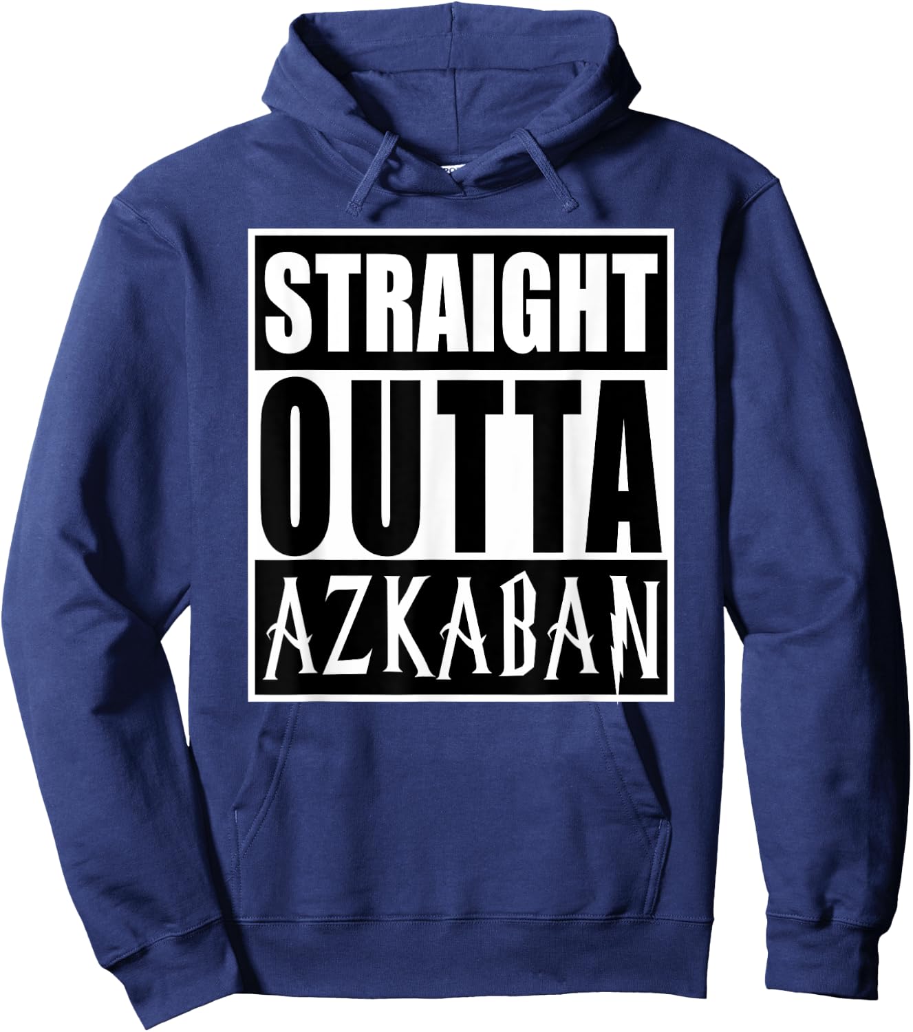 Straight Outta Askaban Funny Graphic Hoodie - Hoodie | Navy
