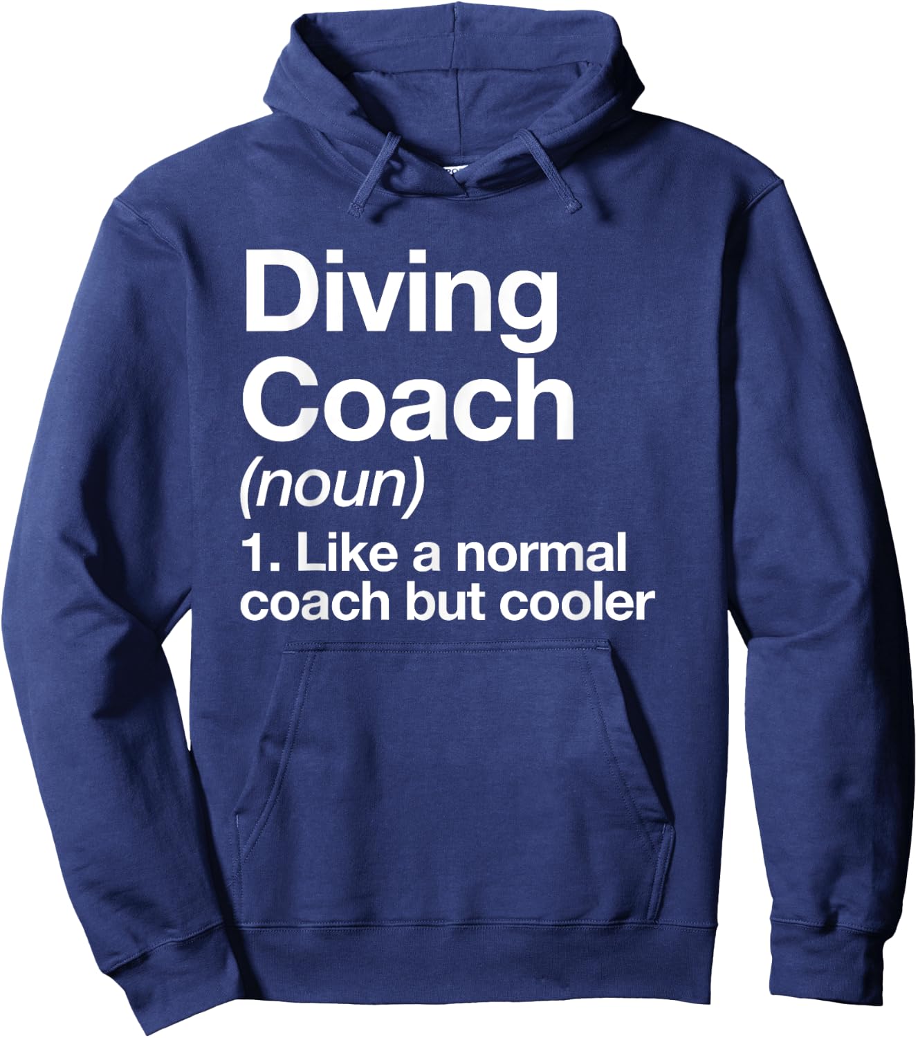 Diving Coach Definition Sports Funny Swim Instructor Trainer Hoodie - Hoodie | Navy