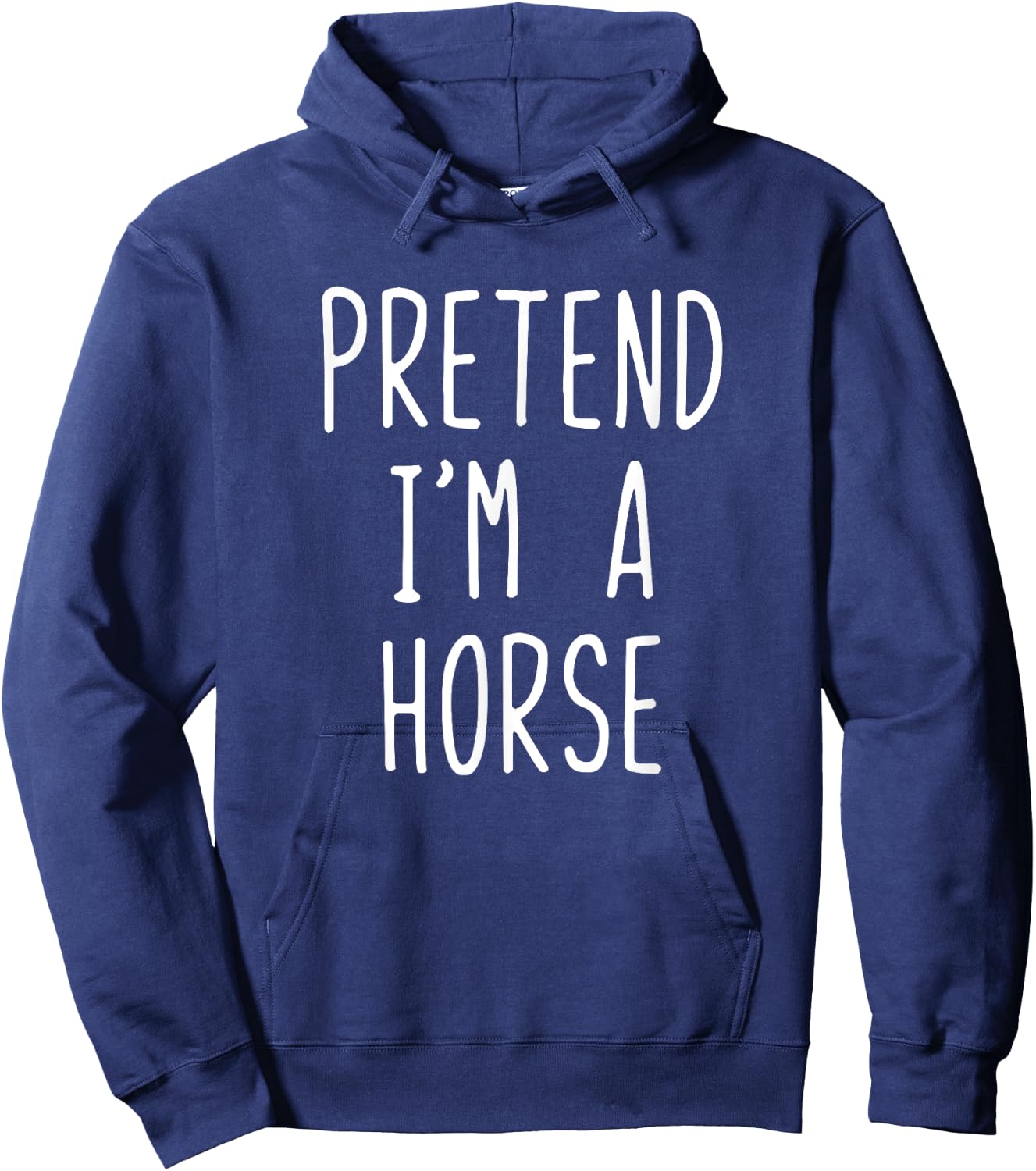 Pretend I'm A Horse Costume Halloween Funny Lazy Adult Kids Hoodie - Hoodie | Navy