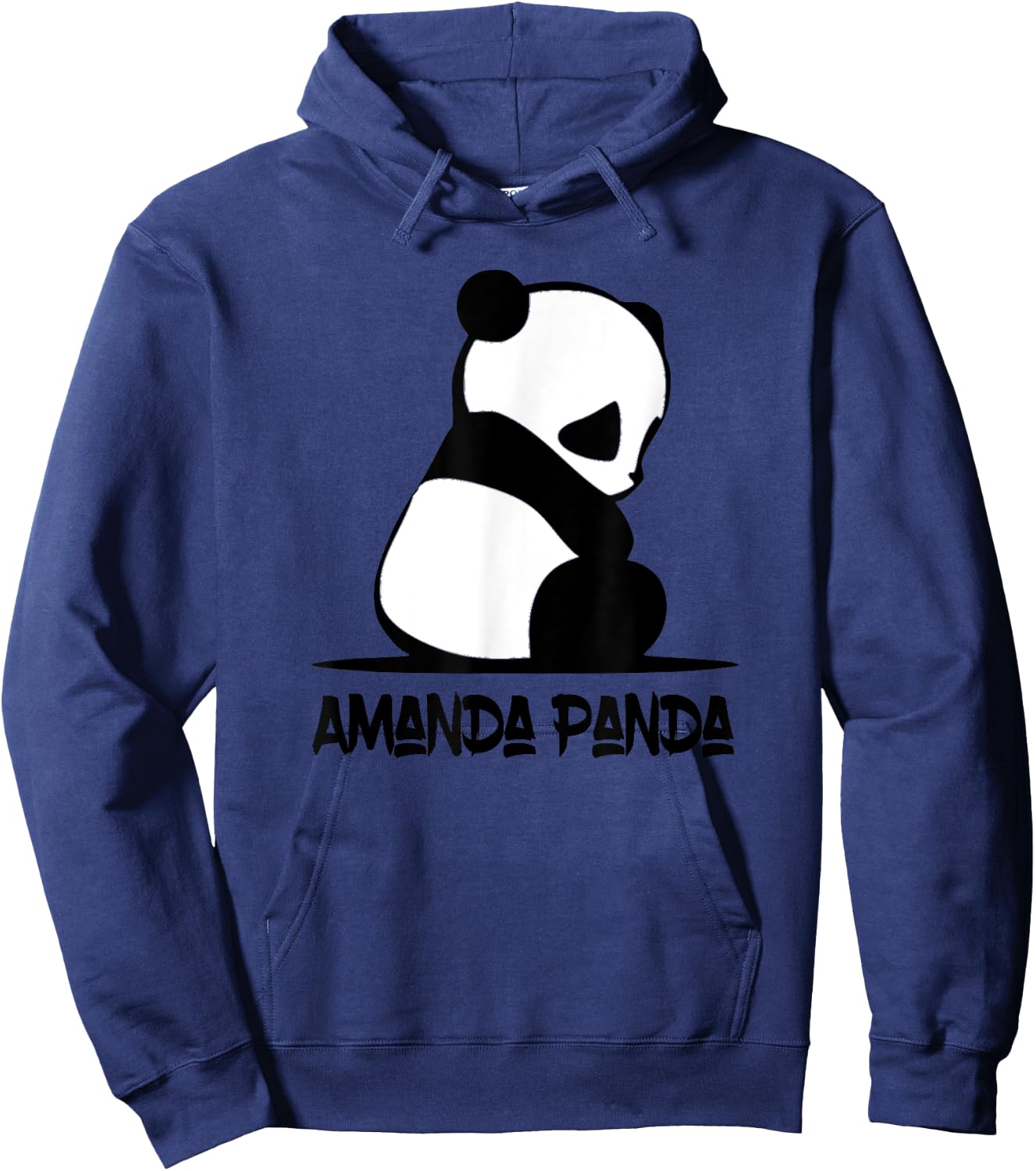 Cute Amanda Panda Sitting Bear Hoodie - Hoodie | Navy