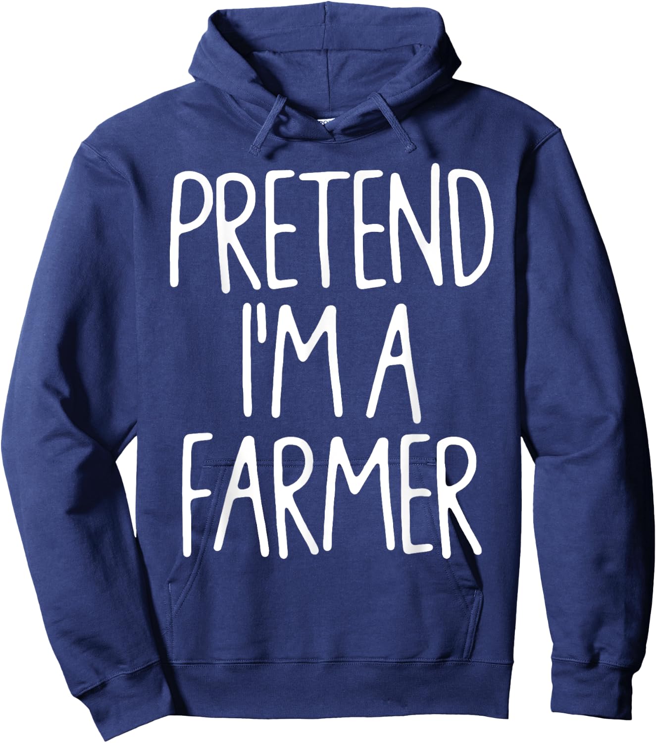 Pretend I'm A Farmer Matching Lazy Easy Halloween Costume Hoodie - Hoodie | Navy