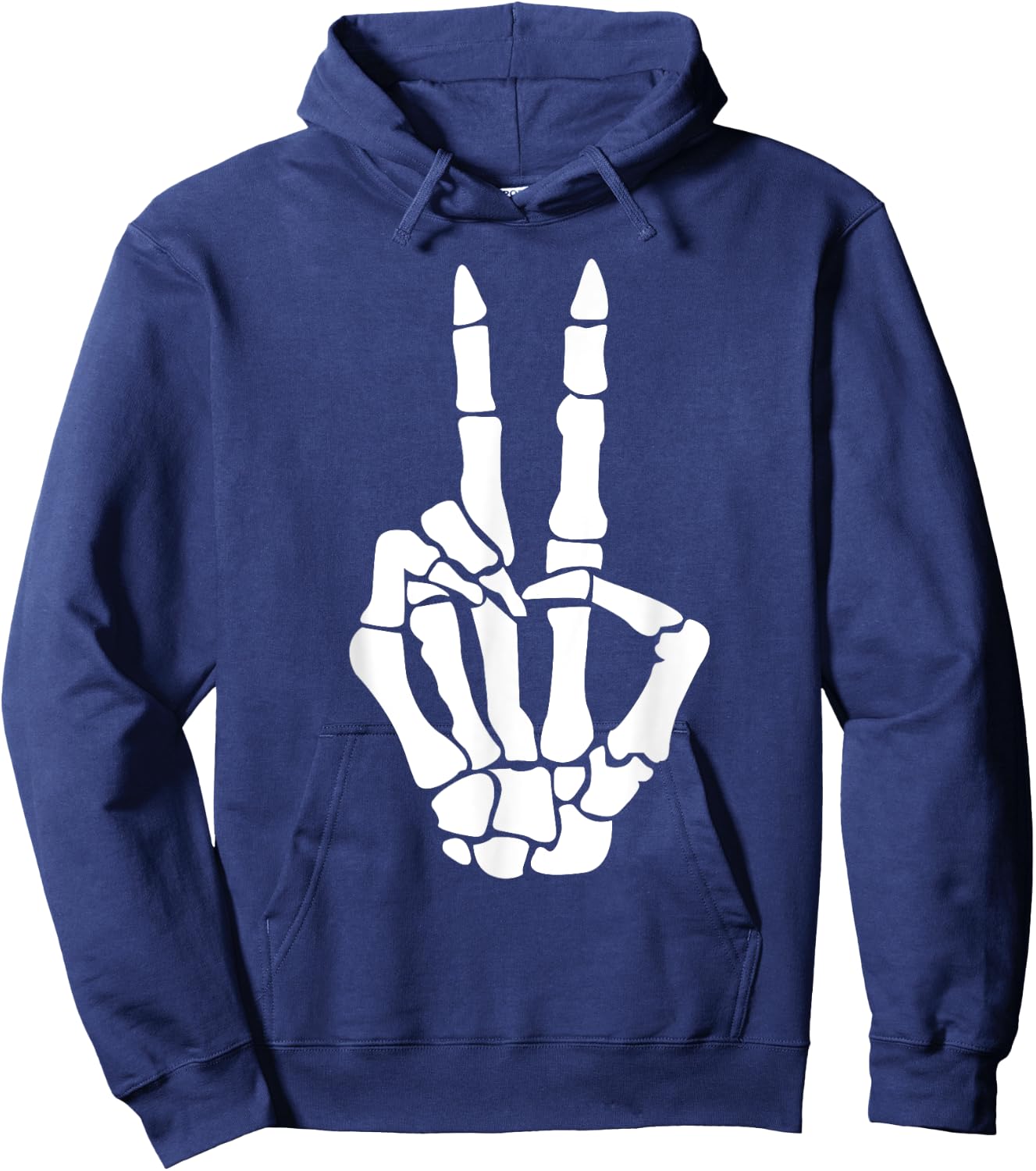 Skull Skeleton Peace Sign Birthday Gift Hoodie - Hoodie | Navy