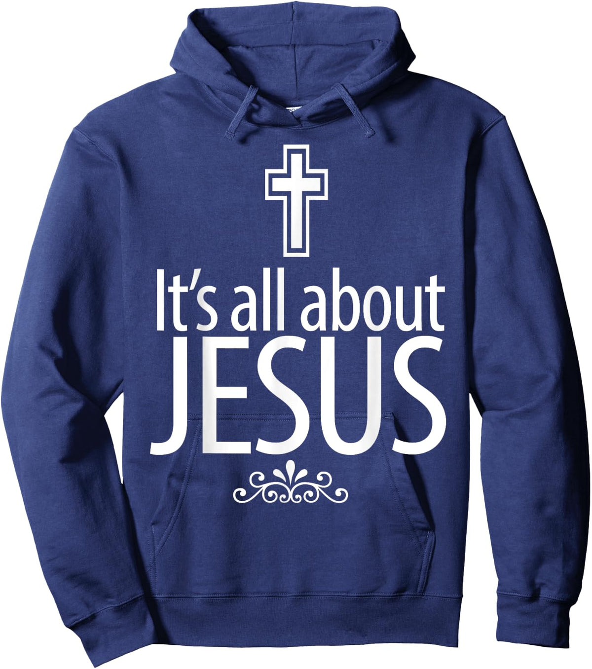 Christerest: It's All About Jesus Christian Gift Hoodie - Hoodie | Navy