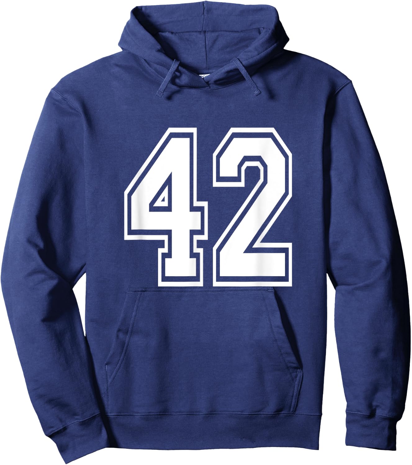 Number 42 Birthday Varsity Sports Team Jersey Hoodie - Hoodie | Navy