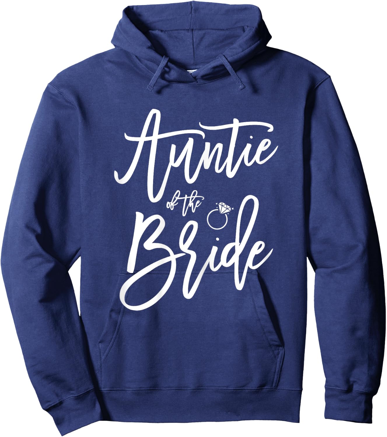 Auntie Of The Bride Shirt With Ring Navy Blue Hoodie - Hoodie | Navy