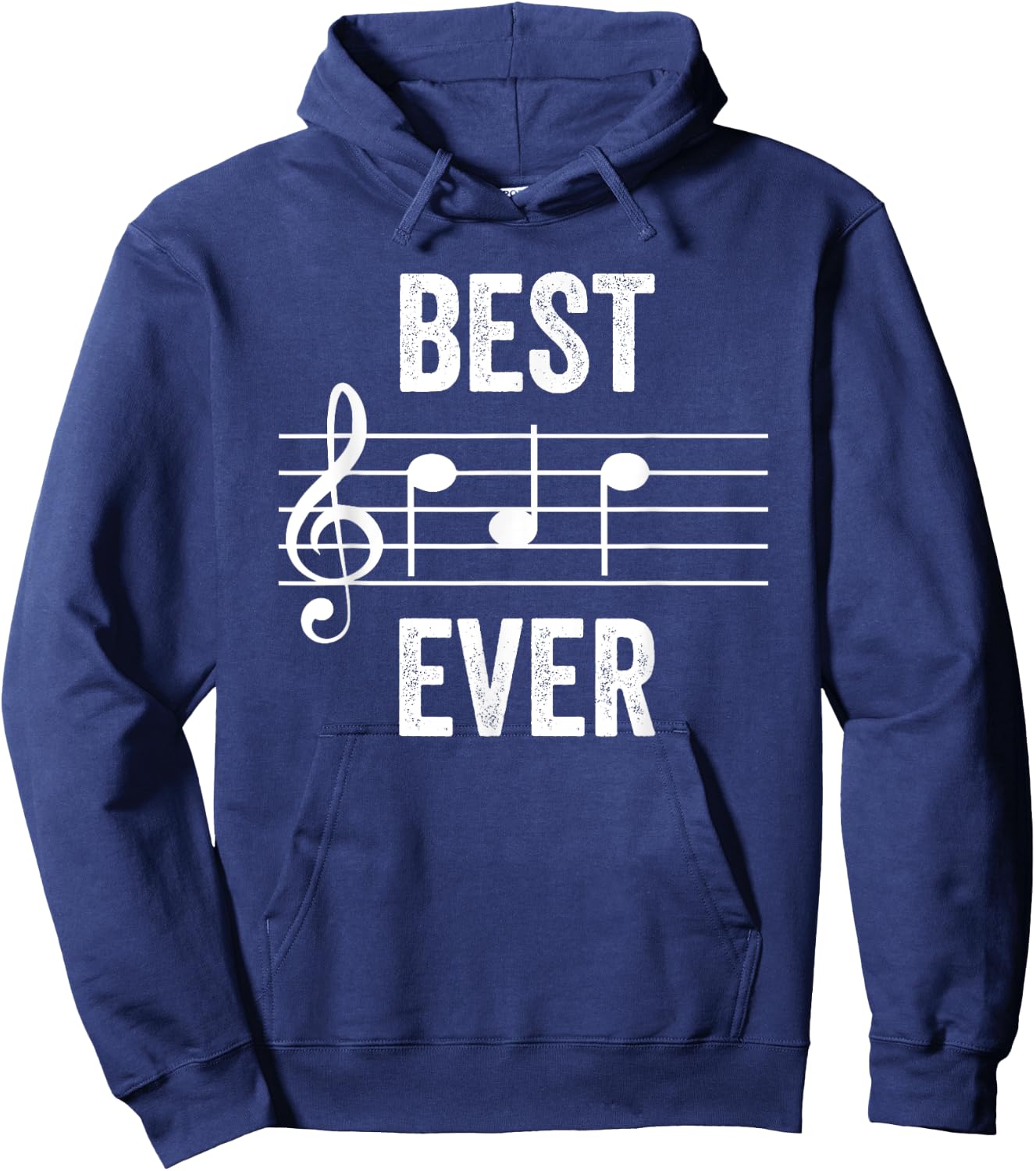 Best Dad Ever Music Notes Funny Fathers Day Gift Hoodie - Hoodie | Navy