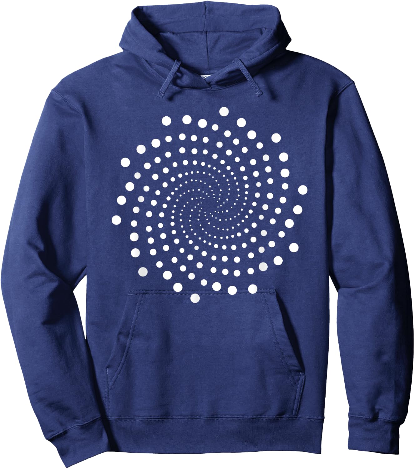Radial Cicle Shape Abstract Dots Geometric Pattern Gift Hoodie - Hoodie | Navy