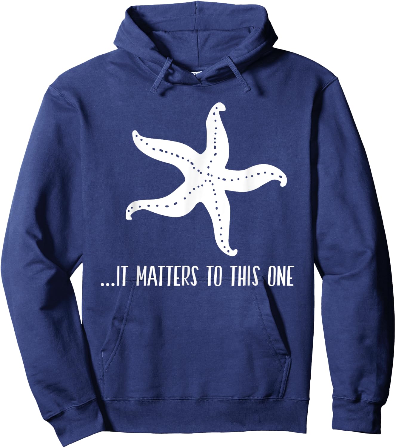 It Matters To This One Inspirational Starfish Story Poem Hoodie - Hoodie | Navy