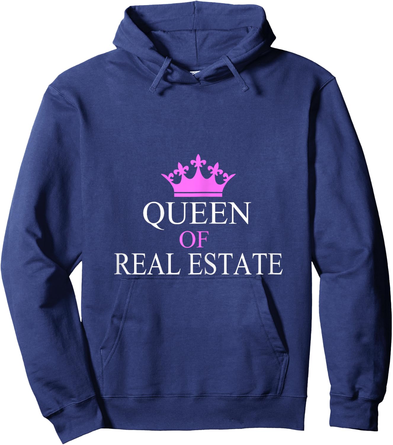 Queen Of Real Estate Realtor Mom Hoodie - Hoodie | Navy
