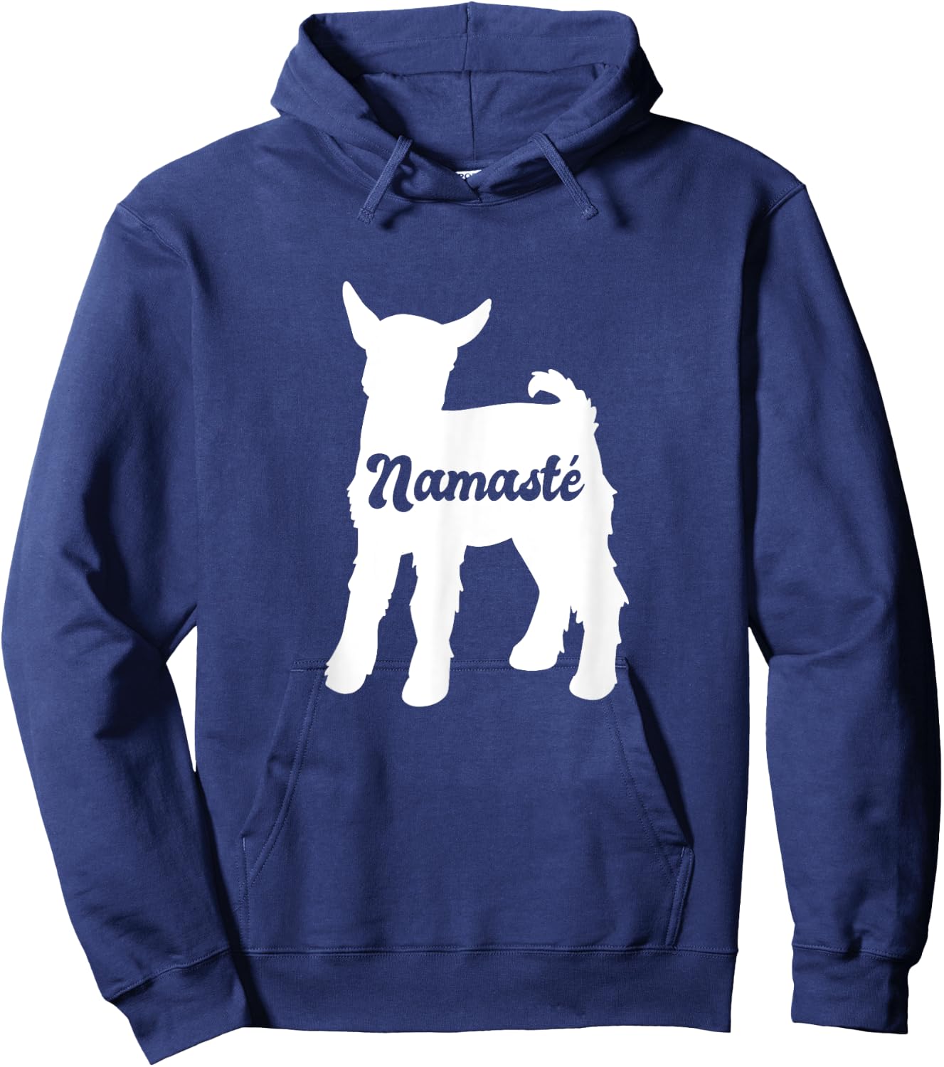 Namaste Cute Goat Yoga Hoodie - Hoodie | Navy