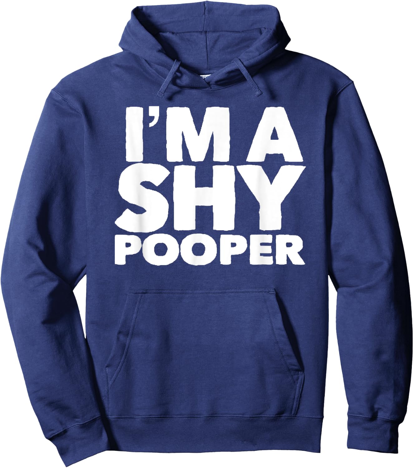 Dumb & Funny Shy Pooper Fitness Workout for Gym Poop Hoodie - Hoodie | Navy