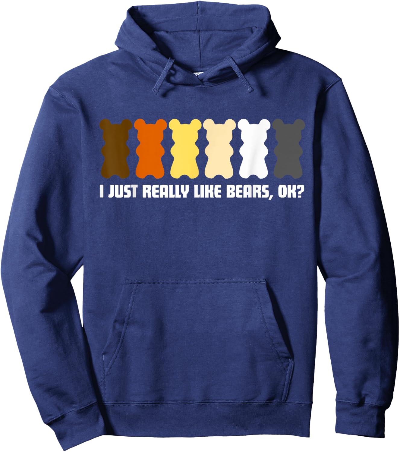 Cool Rainbow Gay Bear Funny 2019 Gay Pride Month Hoodie - Hoodie | Navy
