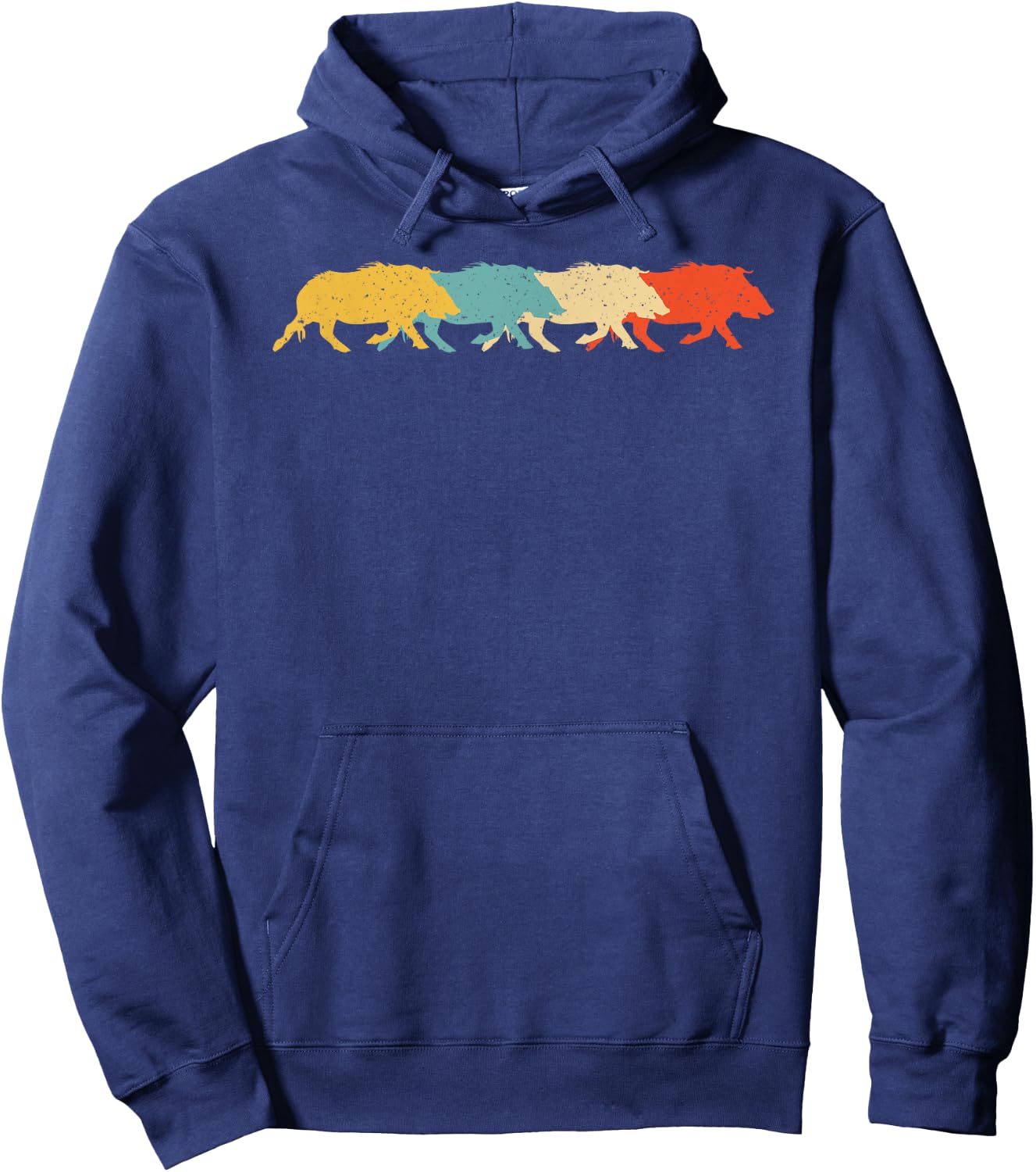 Boar Vintage Retro Pig Hog Tusk Lover 60s 70s Gift Hoodie - Hoodie | Navy