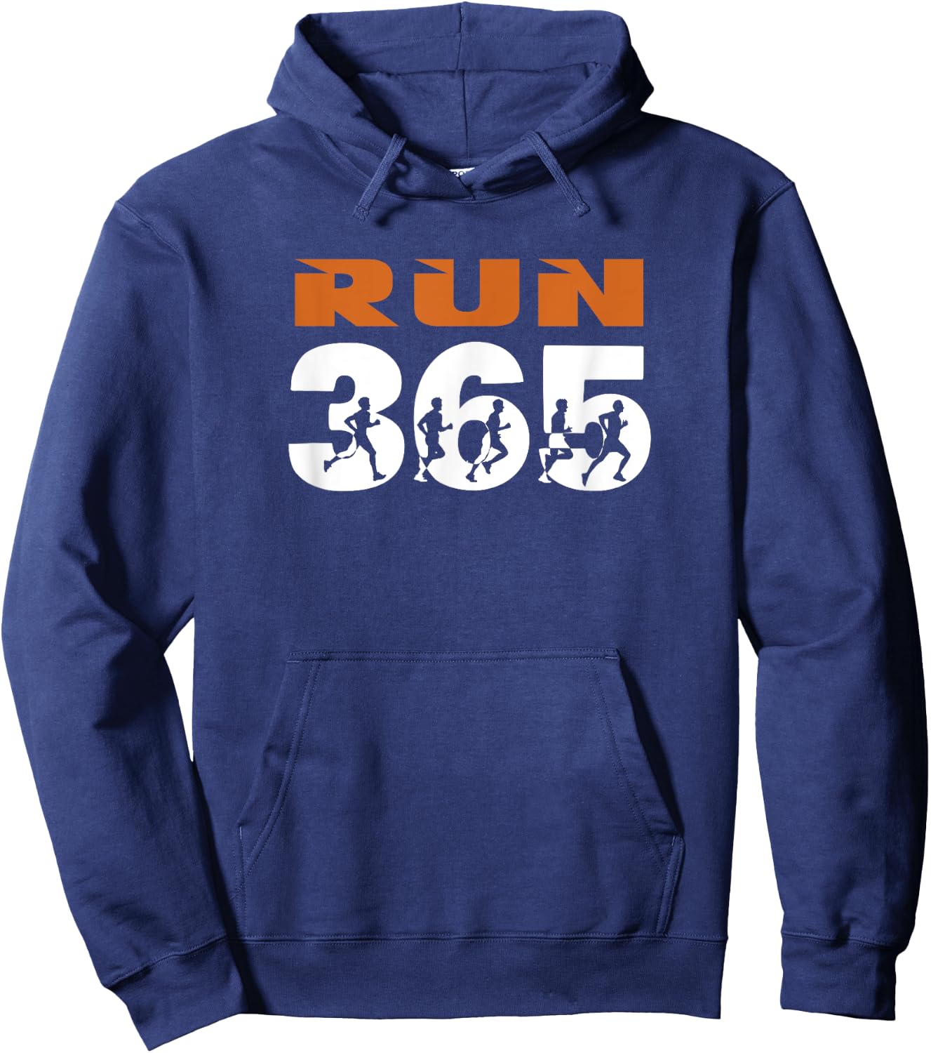 Run Streak Run 365 Every Day Runner Funny Running Motivation Hoodie - Hoodie | Navy