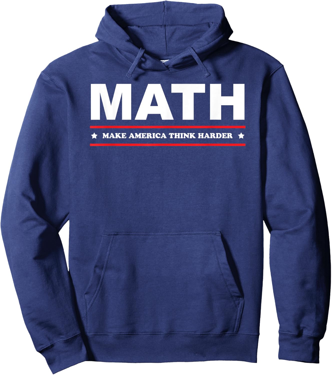 MATH MAKE AMERICA THINK HARDER Andrew Yang 2020 Hoodie - Hoodie | Navy