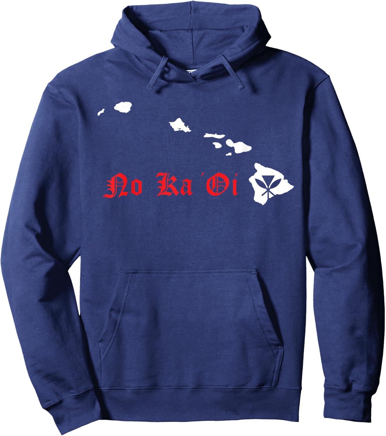 Hawaii no ka oi Hawaiian Islands Shirt Hoodie - Hoodie | Navy