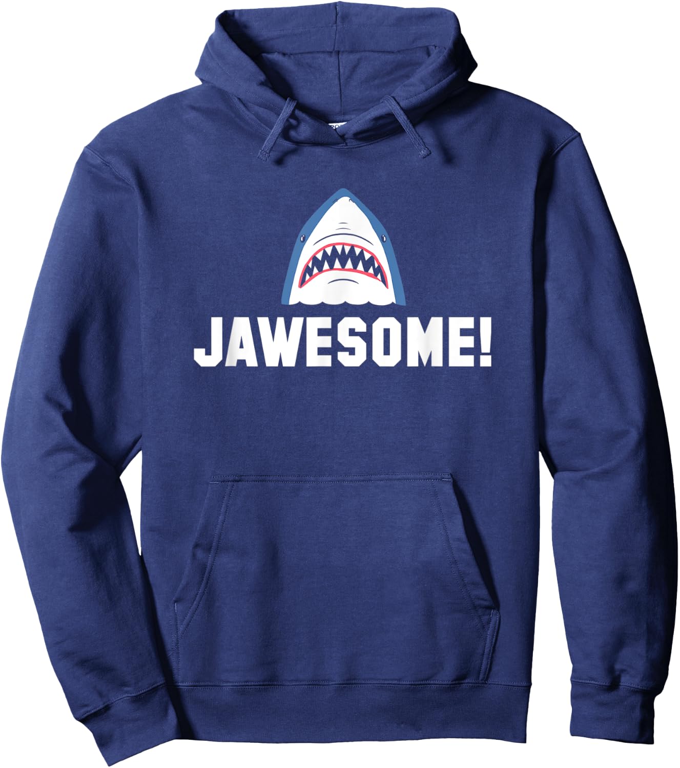 Jawesome! Funny Great White Shark Hoodie - Hoodie | Navy