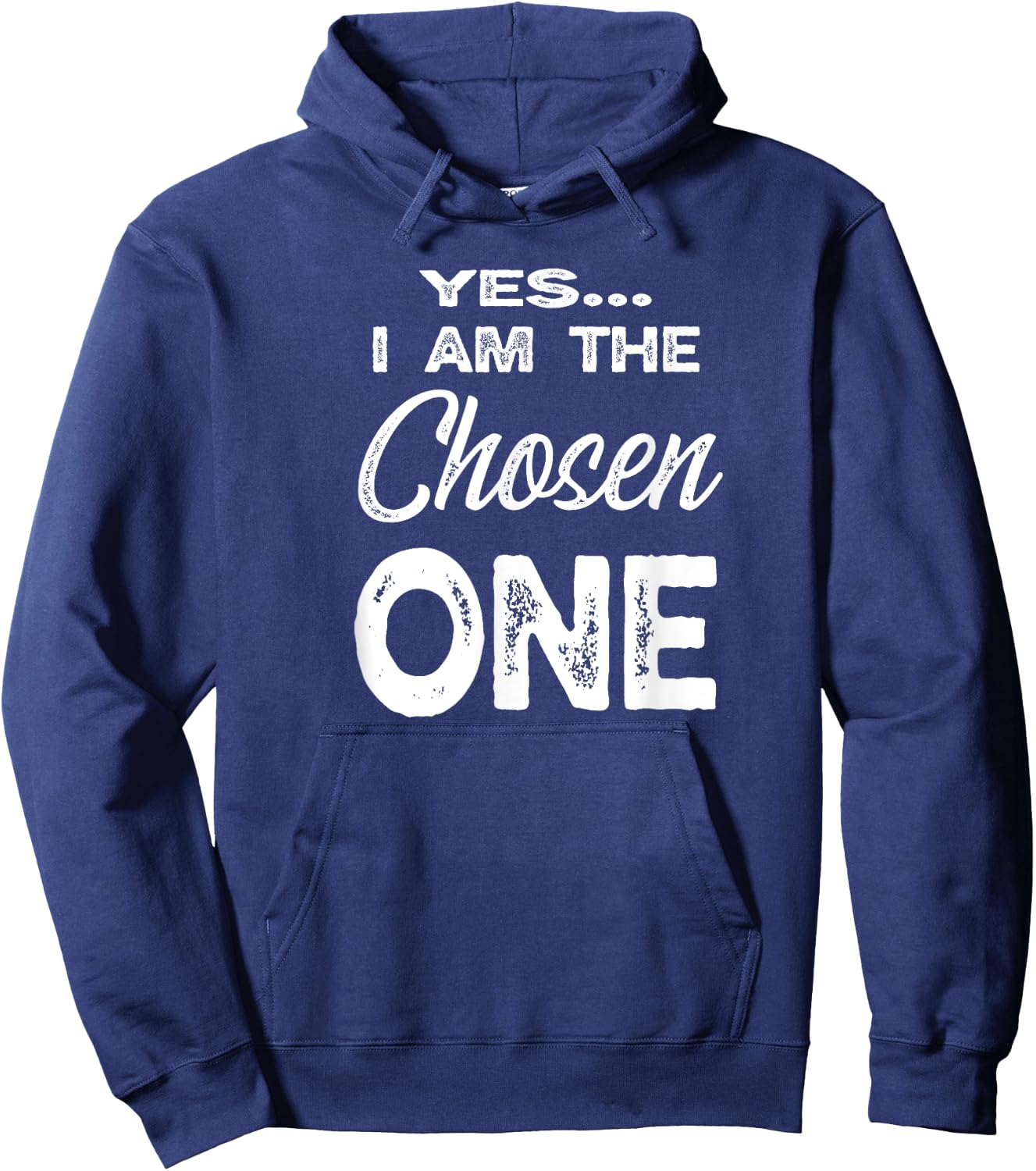 The Chosen One Family Adoption Gifts I Am The Chosen One -Adults Black Small Classic Fit Short Sleeve Modern Letter Print Family Vacation Sports Walking Hoodie - Hoodie | Navy