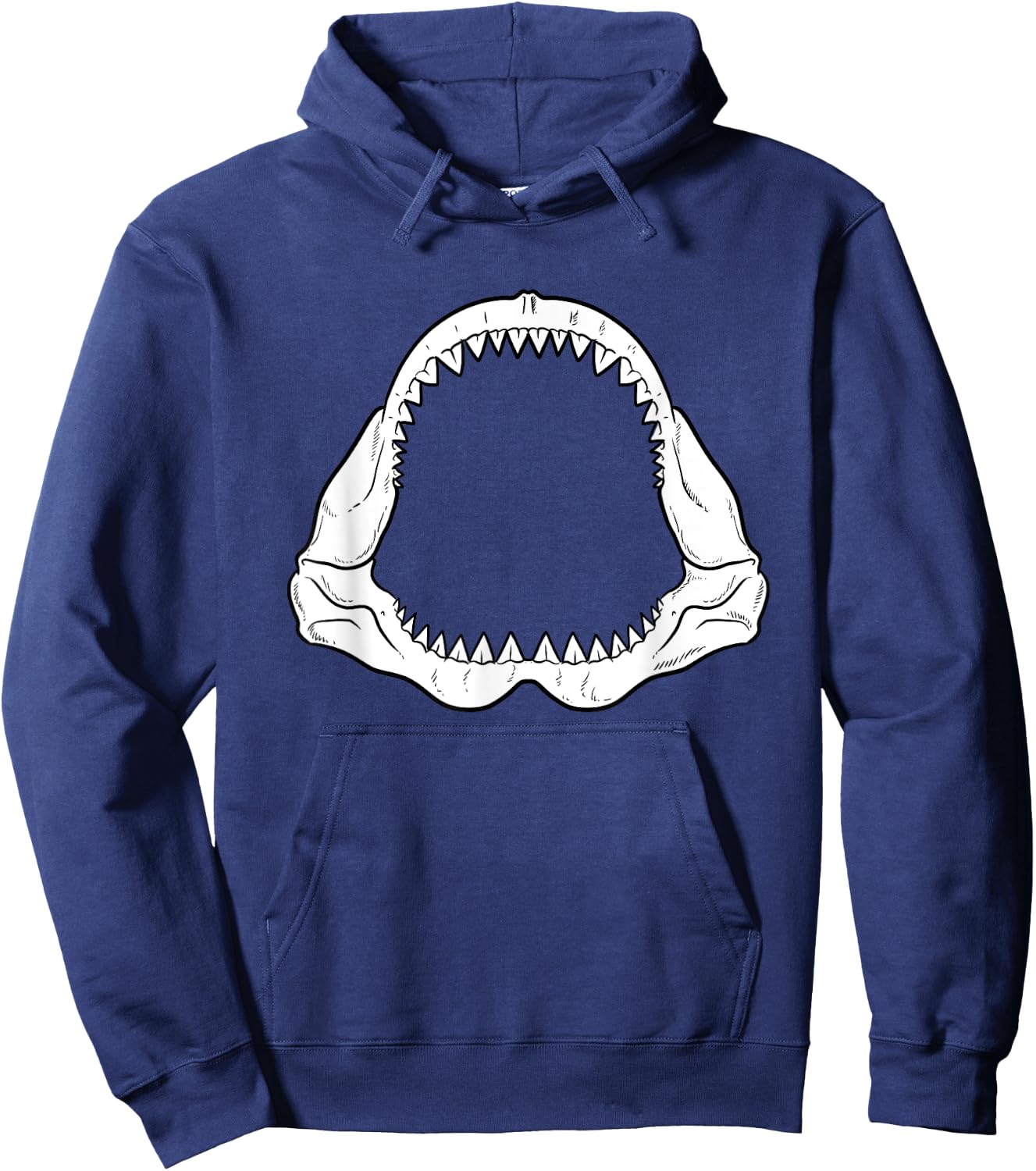 Open Shark Jaws, Bones and Teeth Hoodie - Hoodie | Navy