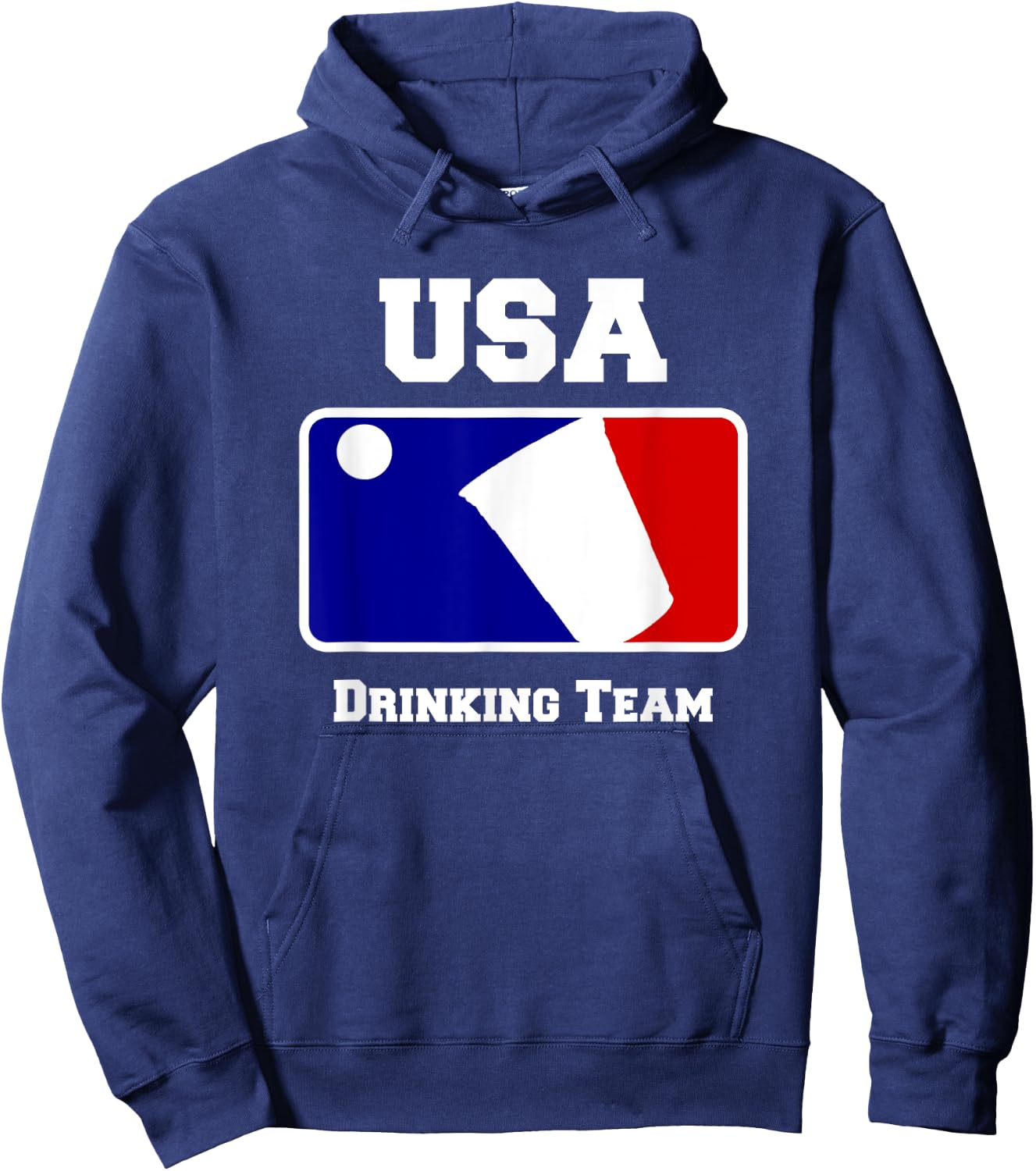 USA Drinking Team Funny Party Beer Pong Game Hoodie - Hoodie | Navy