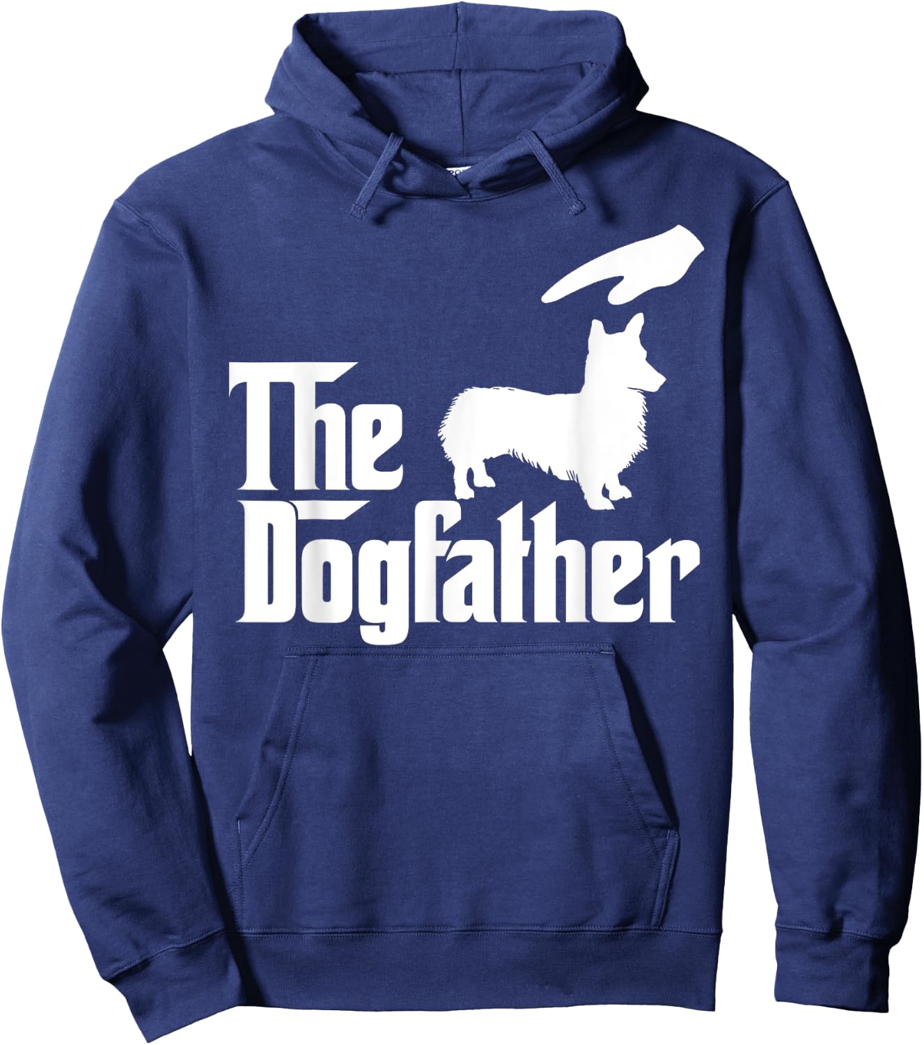 Corgi Dog Dad The DogFather Funny Dogs Lovers Women Kids Hoodie - Hoodie | Navy