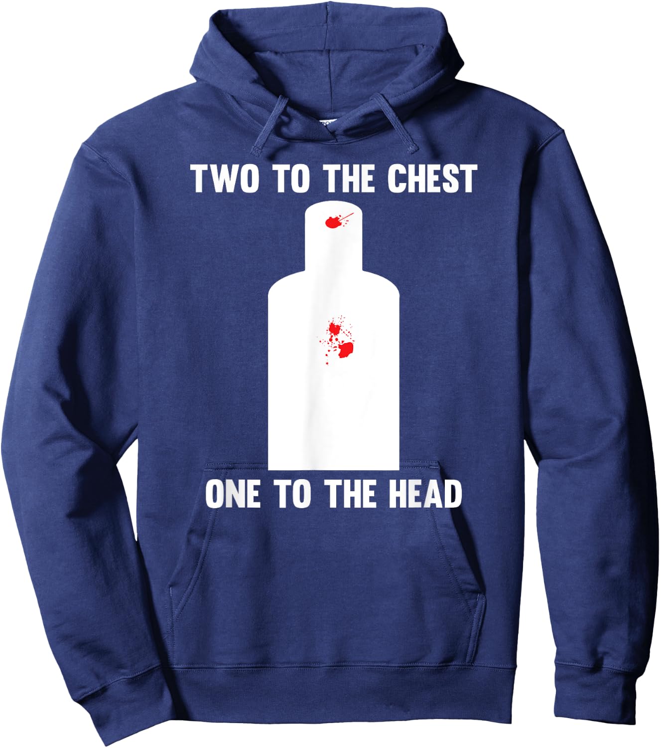 2nd Amendment Mozambique Drill Two To The Chest Gun Hoodie - Hoodie | Navy