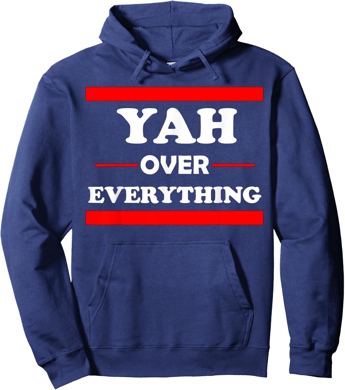 Yah Over Everything " Hebrew Bible God " Hoodie - Hoodie | Navy