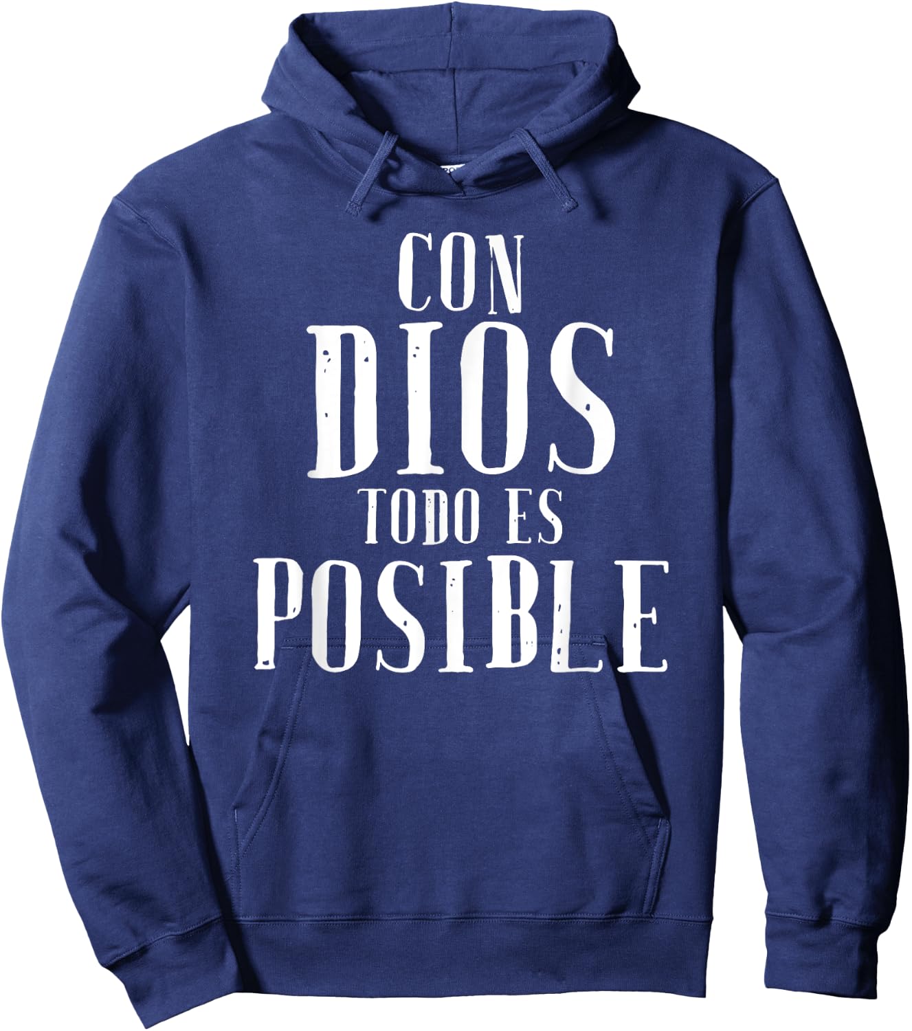 Con Dios Todo Es Posible Shirt Christian Spanish Espanol Hoodie - Hoodie | Navy
