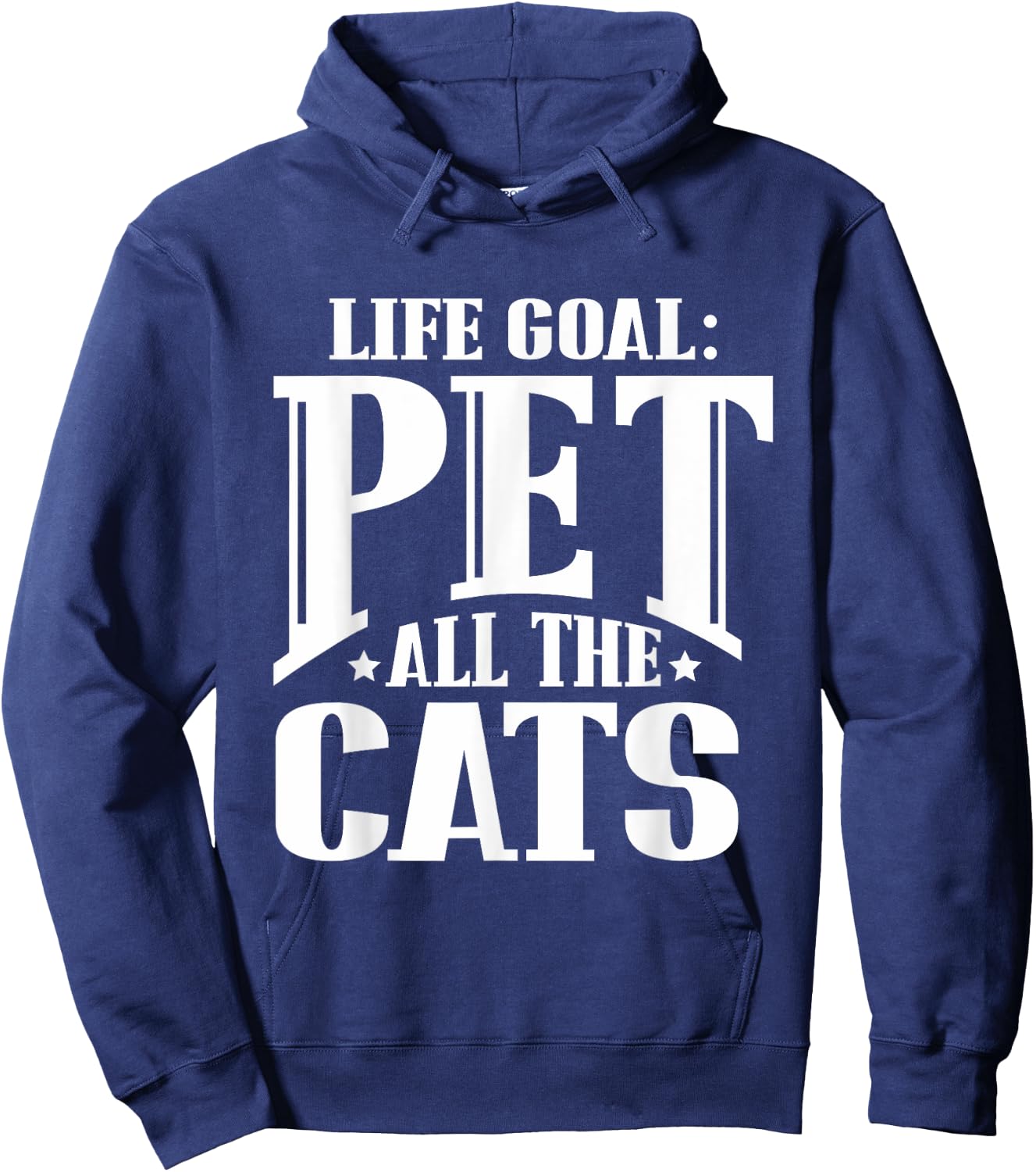 Life Goal Pet All The Cats Funny Cat Lover T Shirt Women Girls Kids Hoodie - Hoodie | Navy