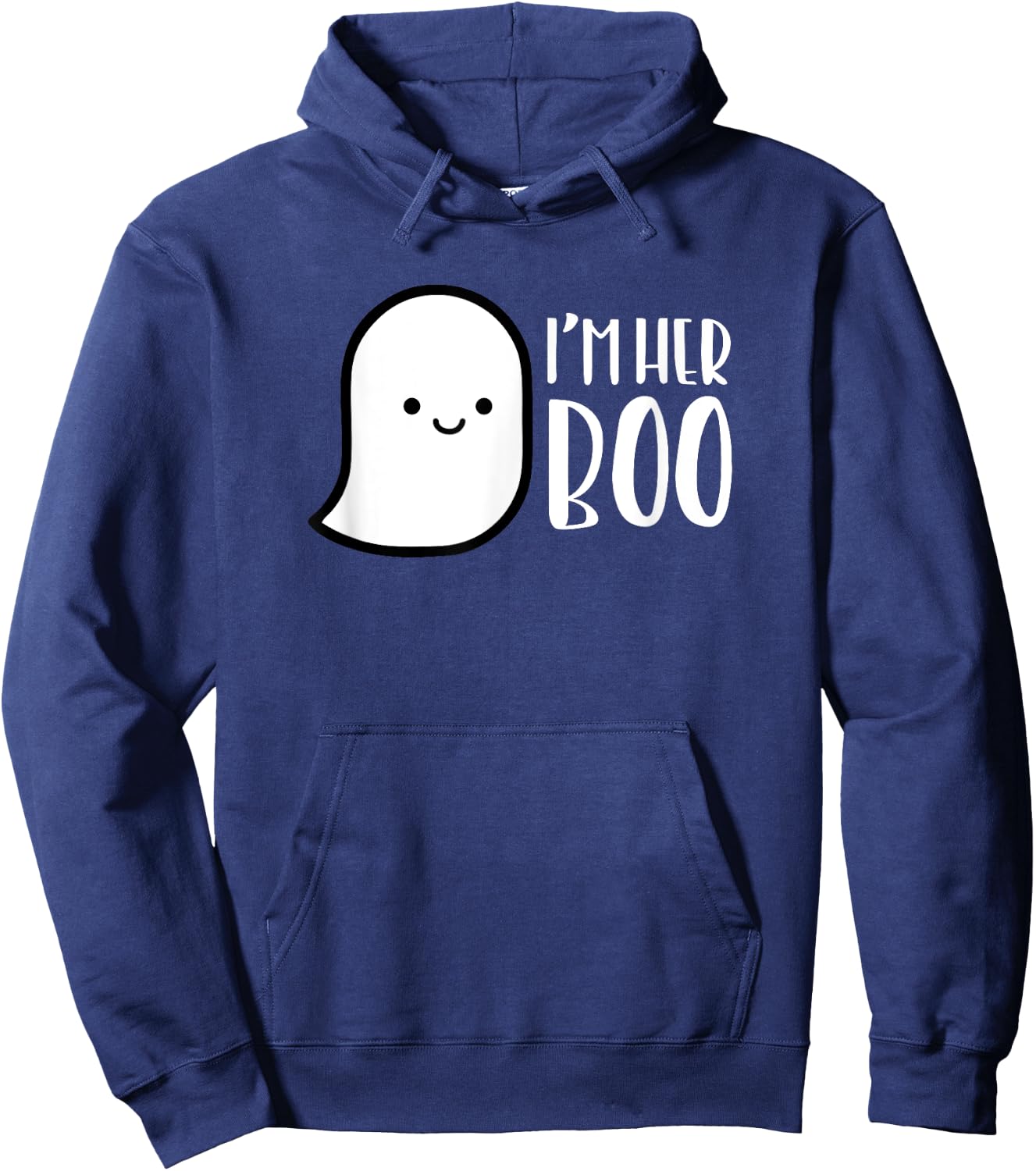 MATCHING SET I'm His or Her Boo Halloween Ghost Couple shirt Hoodie - Hoodie | Navy