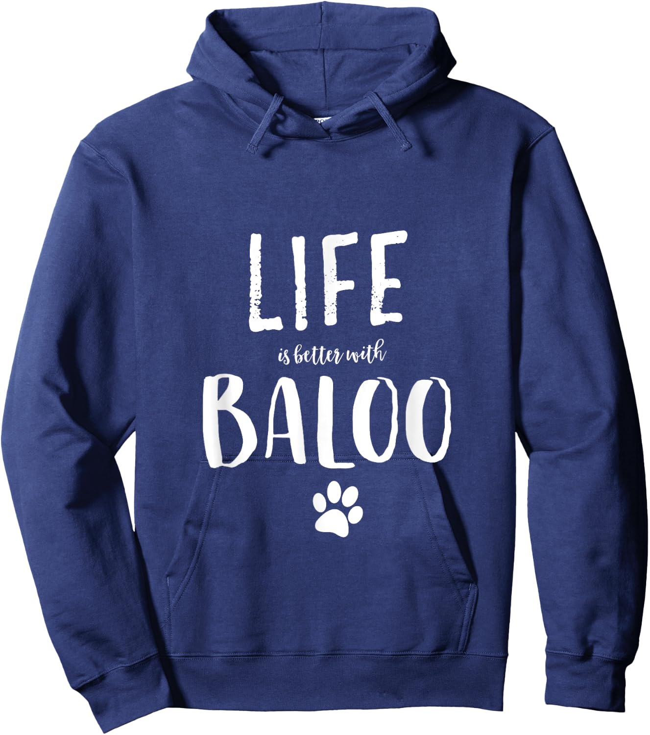 Life ist better with Baloo Dog Name Gift Shirt Men Women Girls Kids Hoodie - Hoodie | Navy