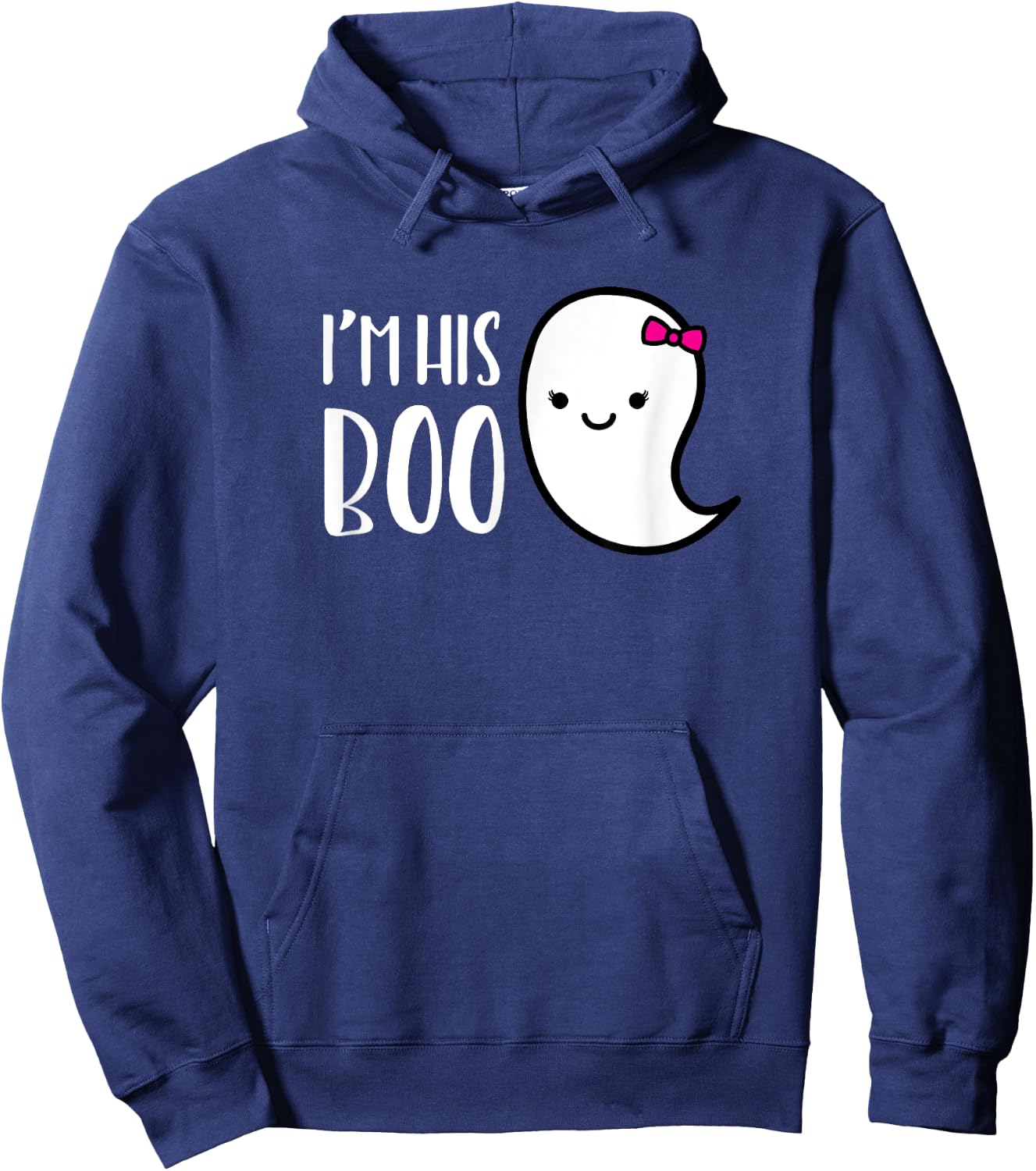 MATCHING SET I'm His or Her Boo Halloween Ghost Couple Shirt Hoodie - Hoodie | Navy