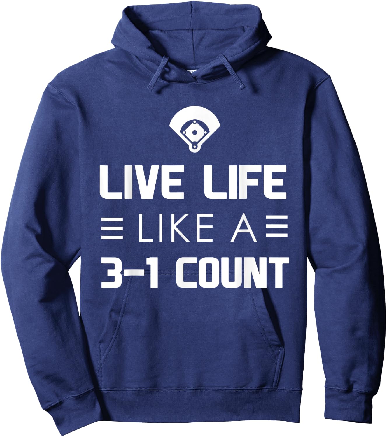 Fan Designed: Live life like a 3-1 count Hoodie - Hoodie | Navy