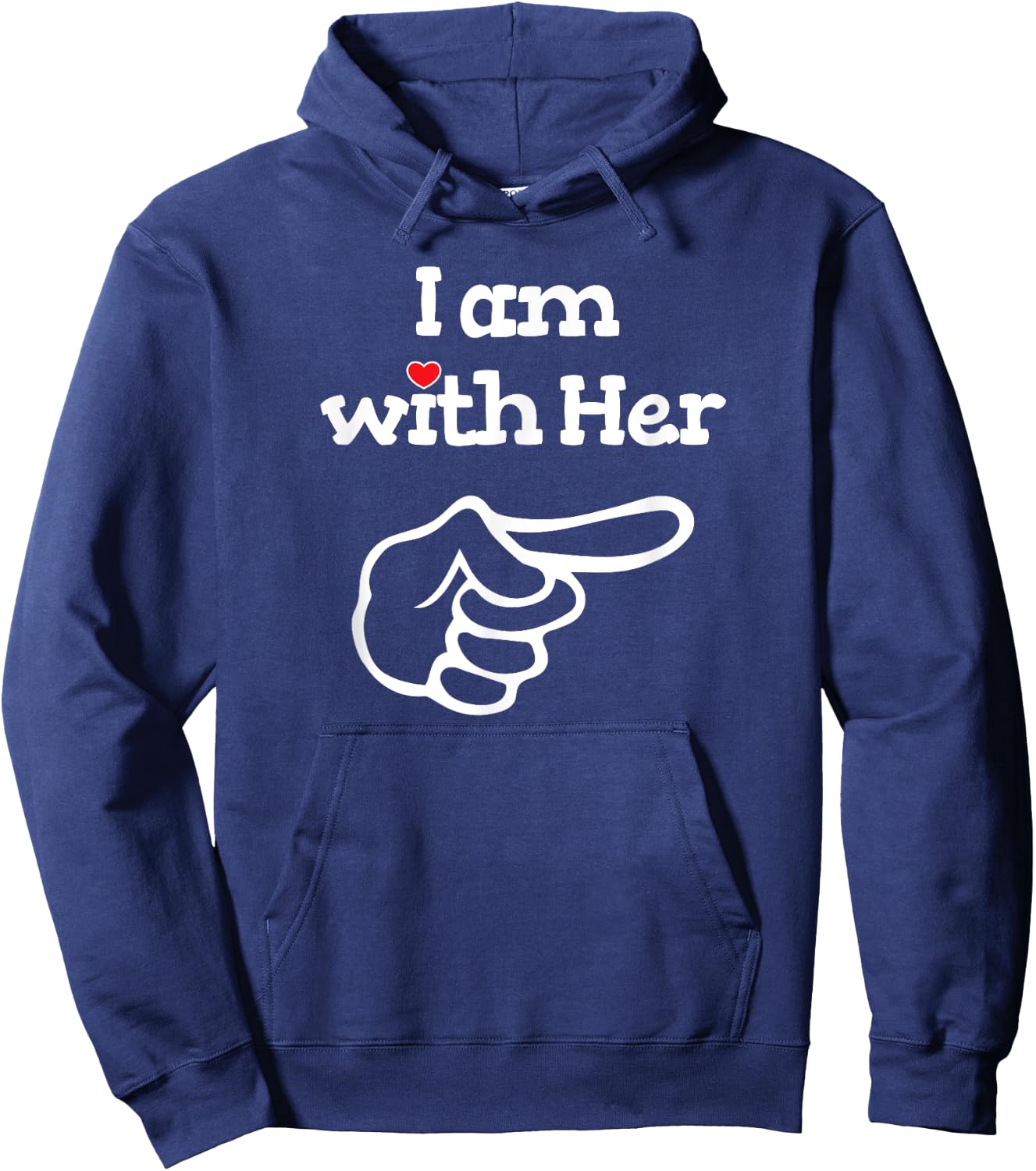 I am with Her Matching Couple Shirts Outfits for Couples Hoodie - Hoodie | Navy