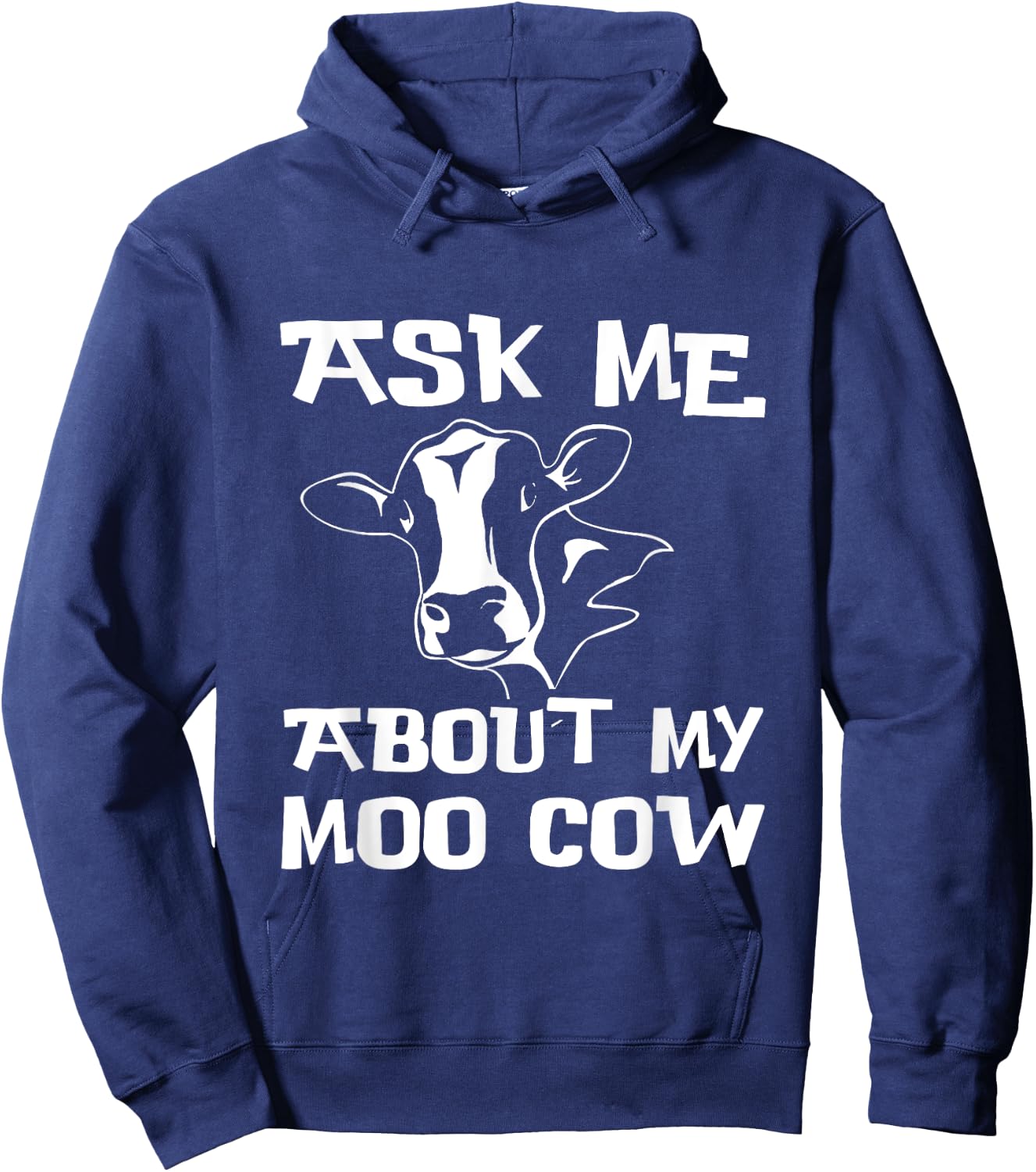 Ask me about my moo cow Farmer Kids Fun Hoodie - Hoodie | Navy