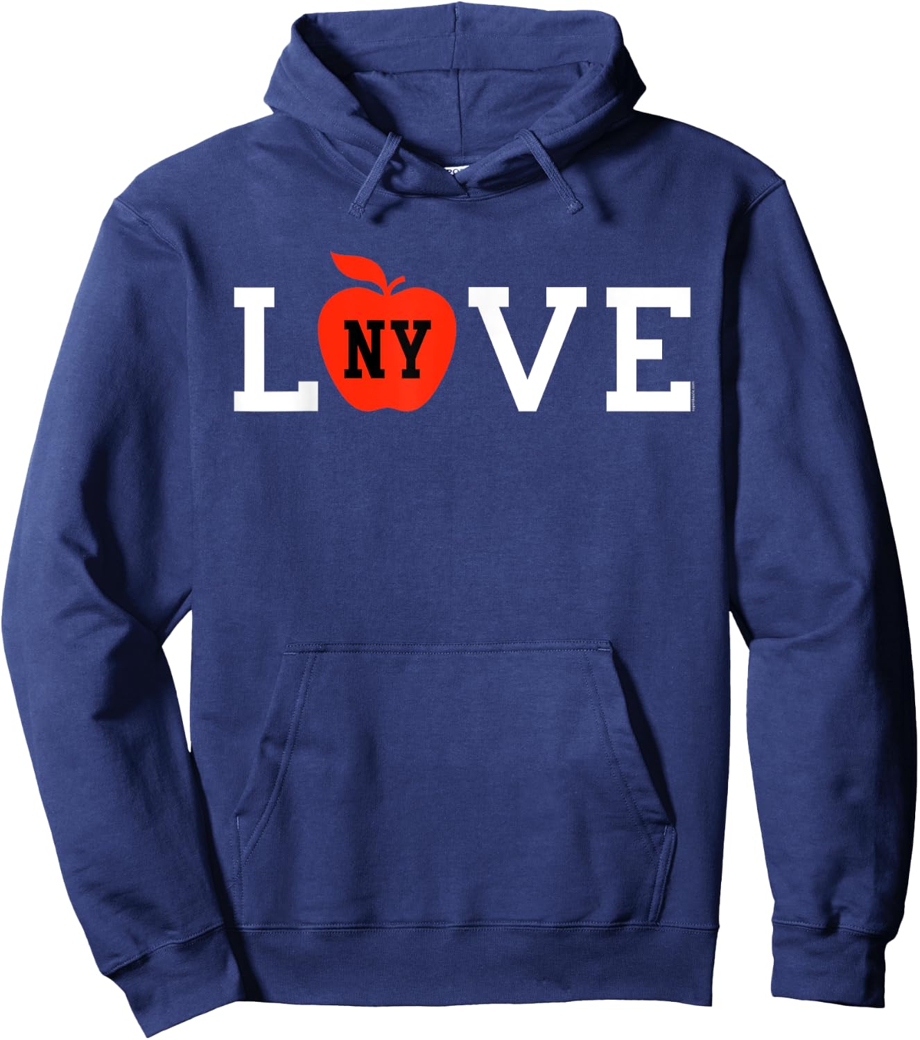 I Love NY Big Apple Heart Cool Casual Cute NYC New York City Hoodie - Hoodie | Navy