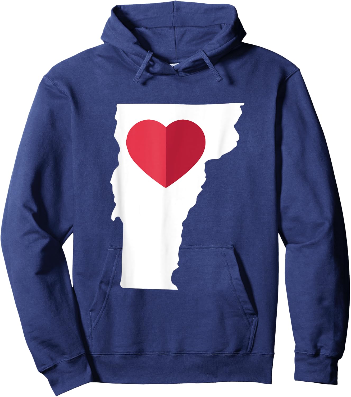 I Love Vermont VT Funny State Pride Heart Gift Souvenir Hoodie - Hoodie | Navy