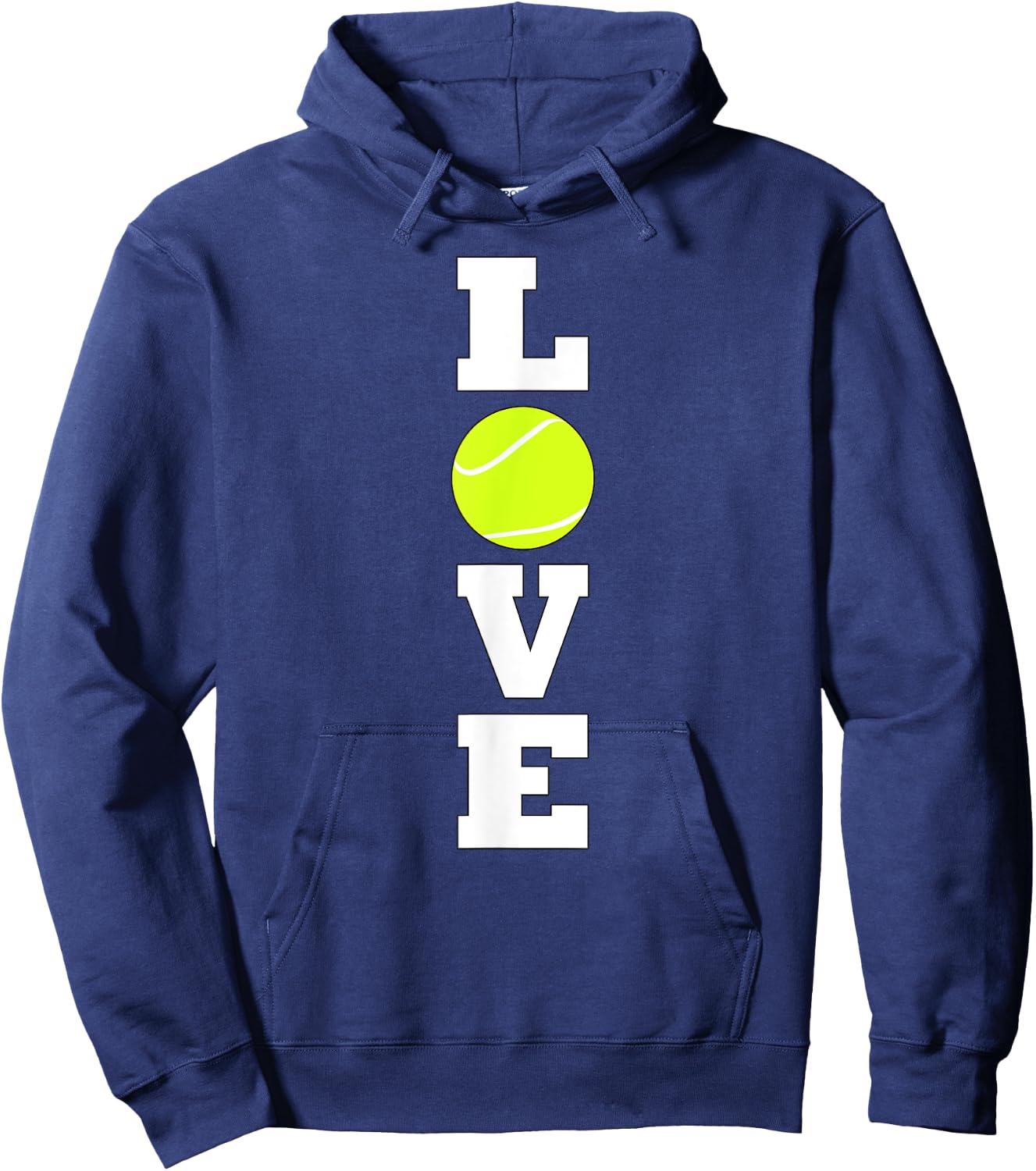 Vertical Tennis LOVE Tennis Player or Coach Practice Sports Hoodie - Hoodie | Navy