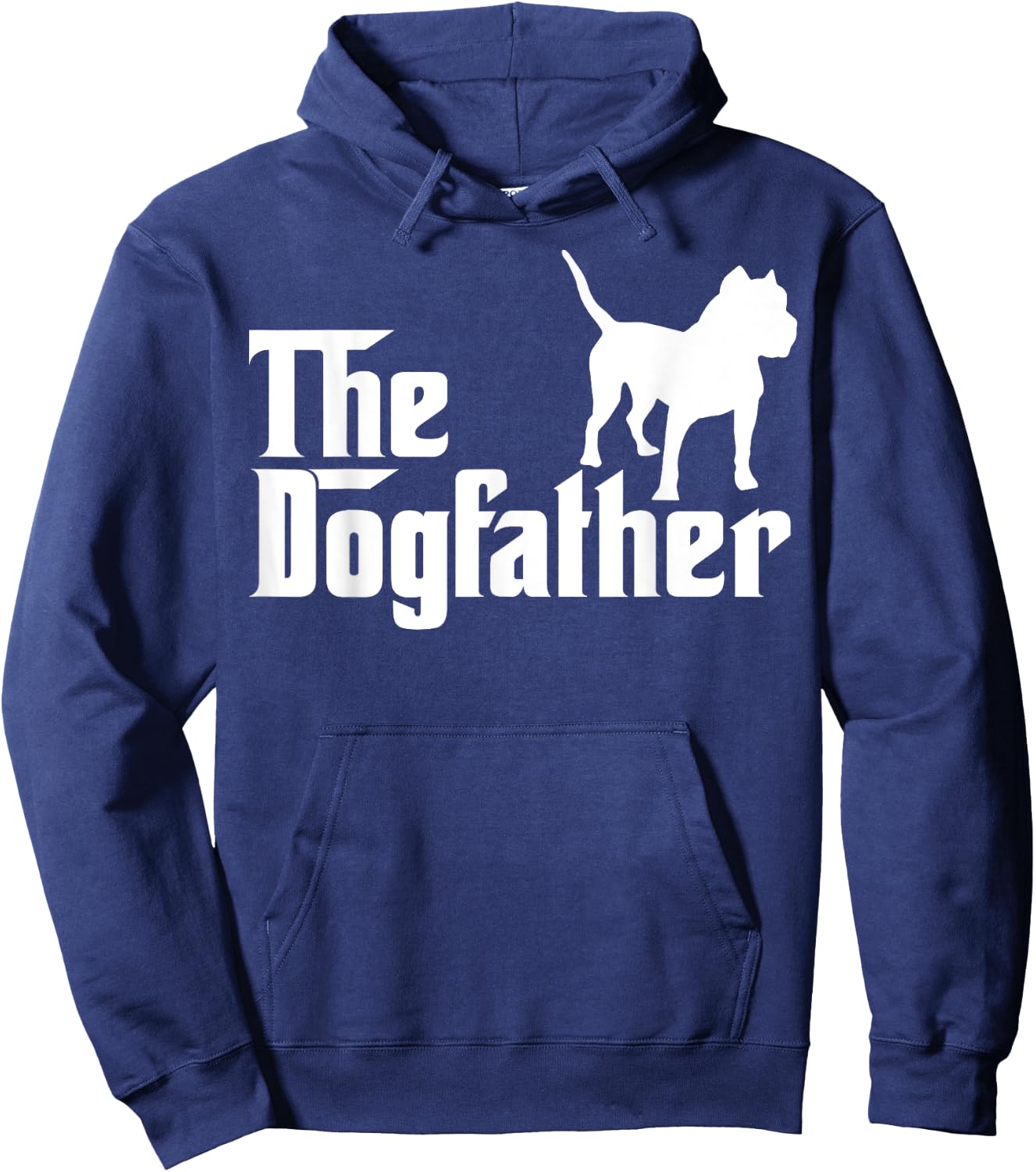 The Dogfather Pit Bull Funny Hoodie - Hoodie | Navy