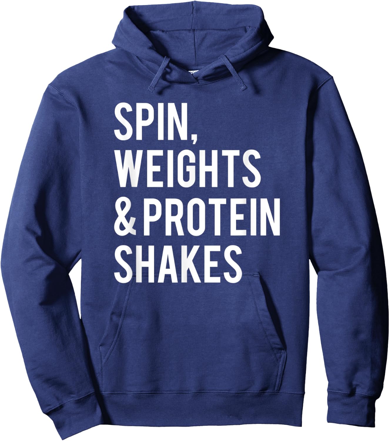 Spin Weights Protein Shakes Funny Workout Gym Spinning Class Hoodie - Hoodie | Navy
