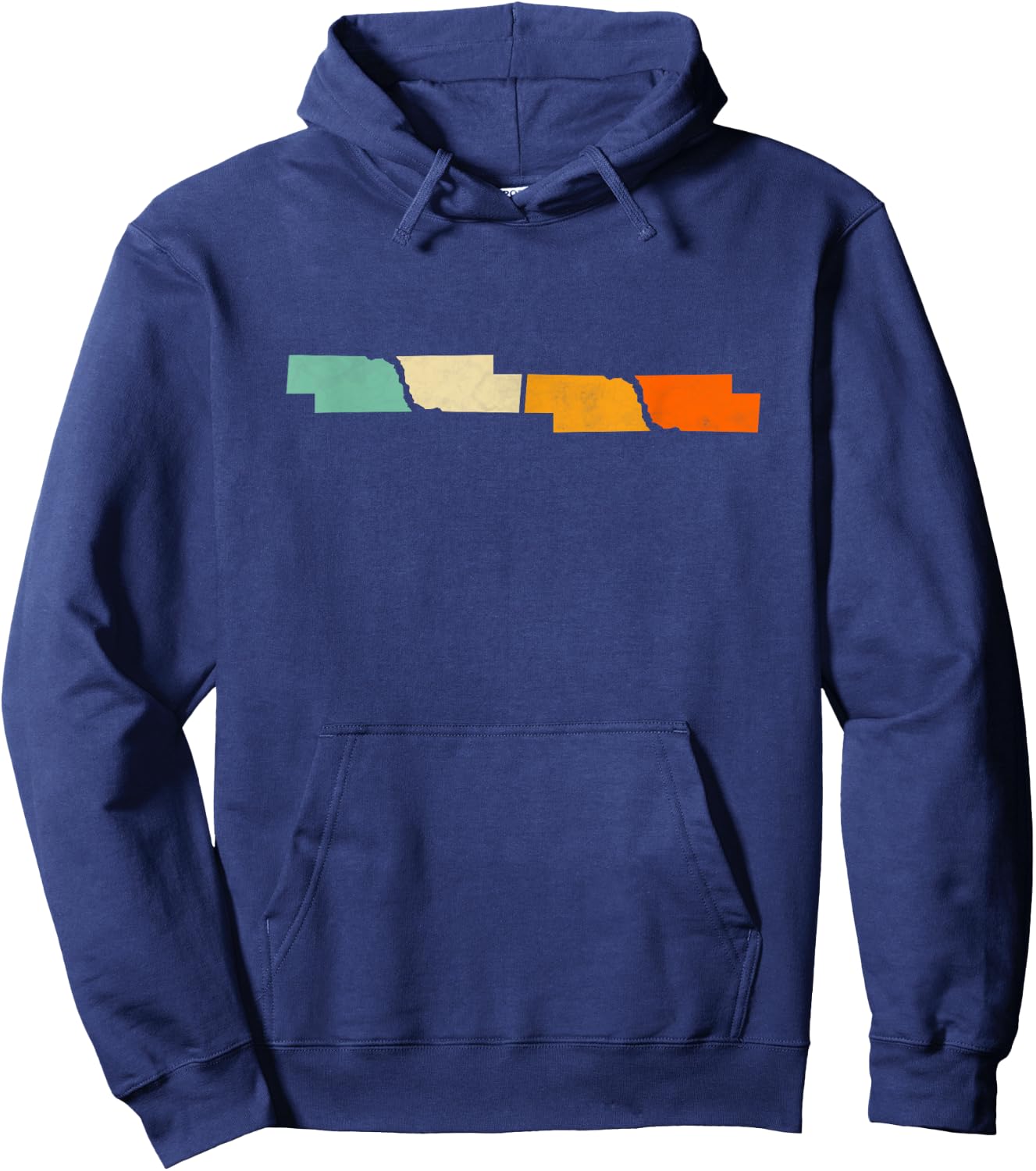Vintage Retro 70s Nebraska Shirt For Nebraska Home Hoodie - Hoodie | Navy