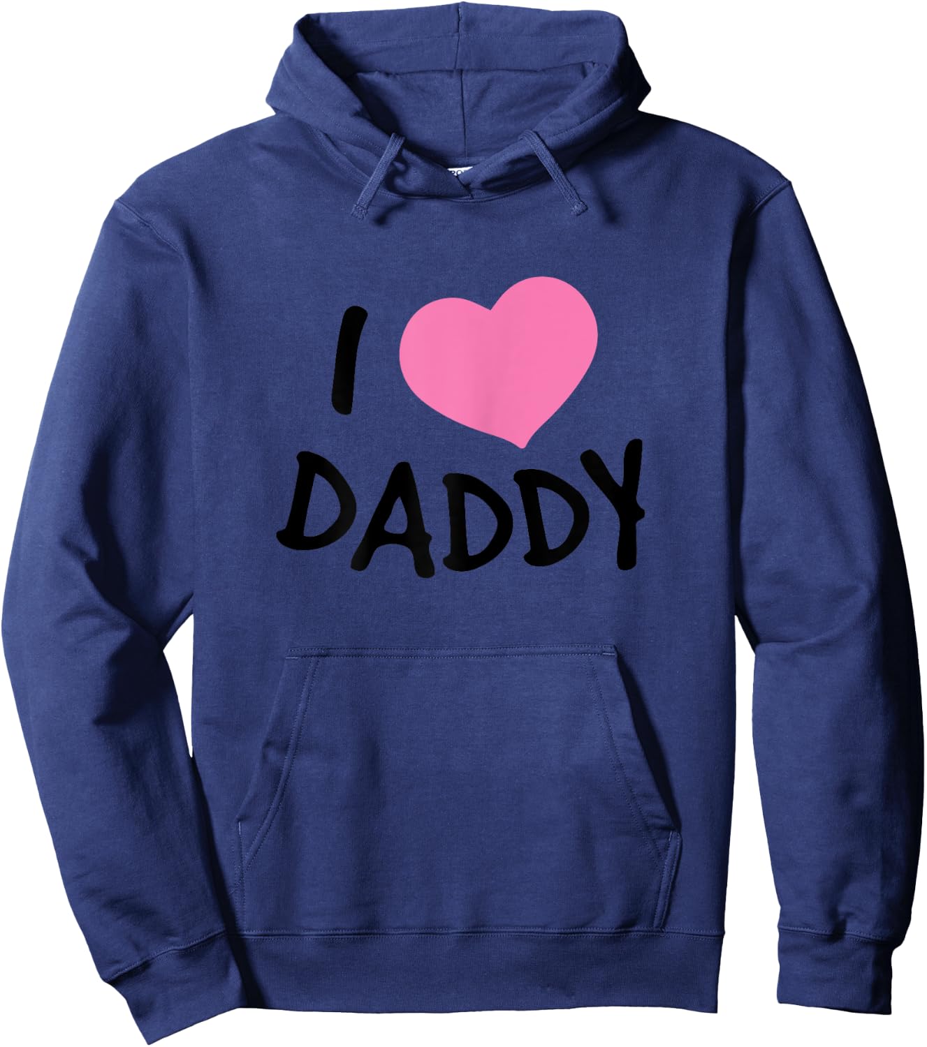 I Love (heart) Daddy - Women's Sleep Shirt Hoodie - Hoodie | Navy