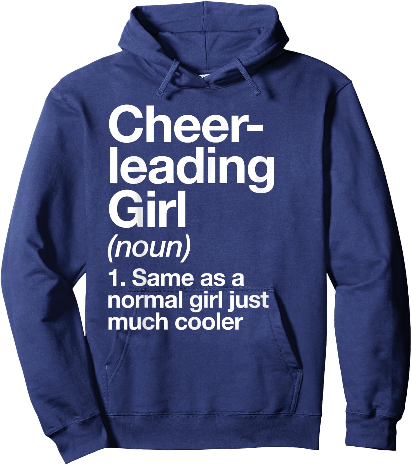 Cheerleading Girl Definition Funny & Sassy Sports Hoodie - Hoodie | Navy
